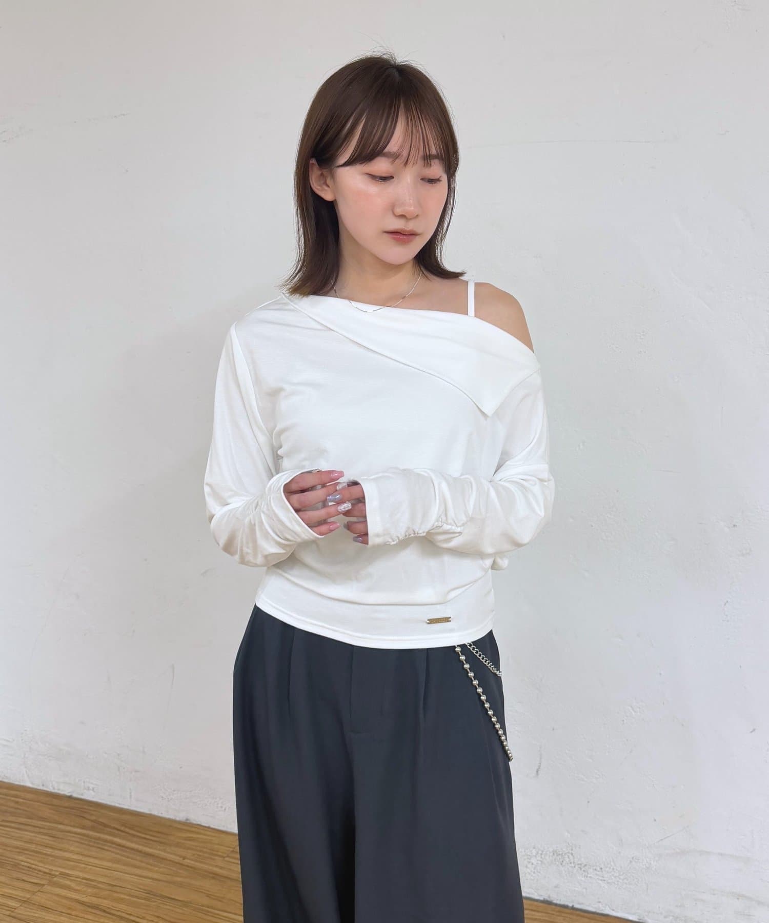 mline(エムライン) [mline]オフショル カットソー