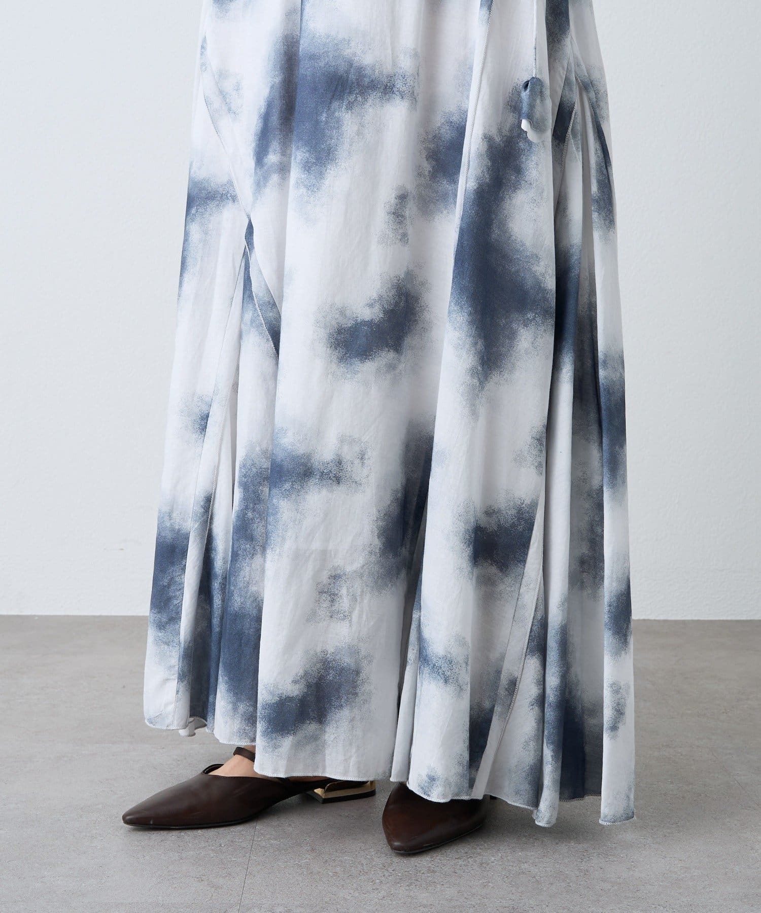 RIVE DROITE(リヴドロワ) 予約【à Nice （ア ・ニース）】タイダイプリントギャザースカート/5月下旬お届け予定