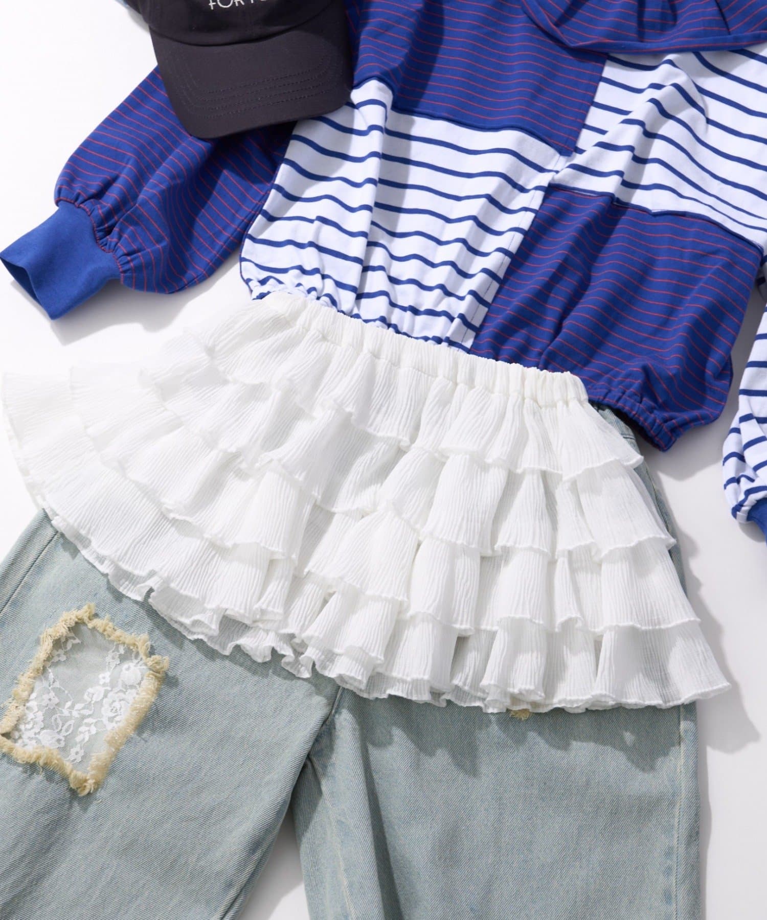 CIAOPANIC TYPY(チャオパニックティピー) 【KIDS】《新色追加》ふんわりレイヤードティアードミニスカート