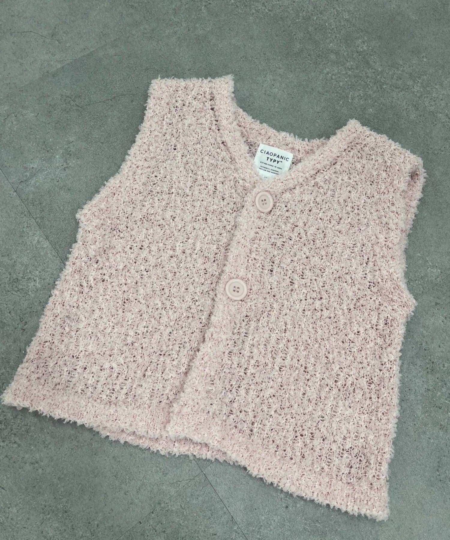 CIAOPANIC TYPY(チャオパニックティピー) 【KIDS】《ジュニアサイズあり》ミックスチュールヤーンコンパクトベスト