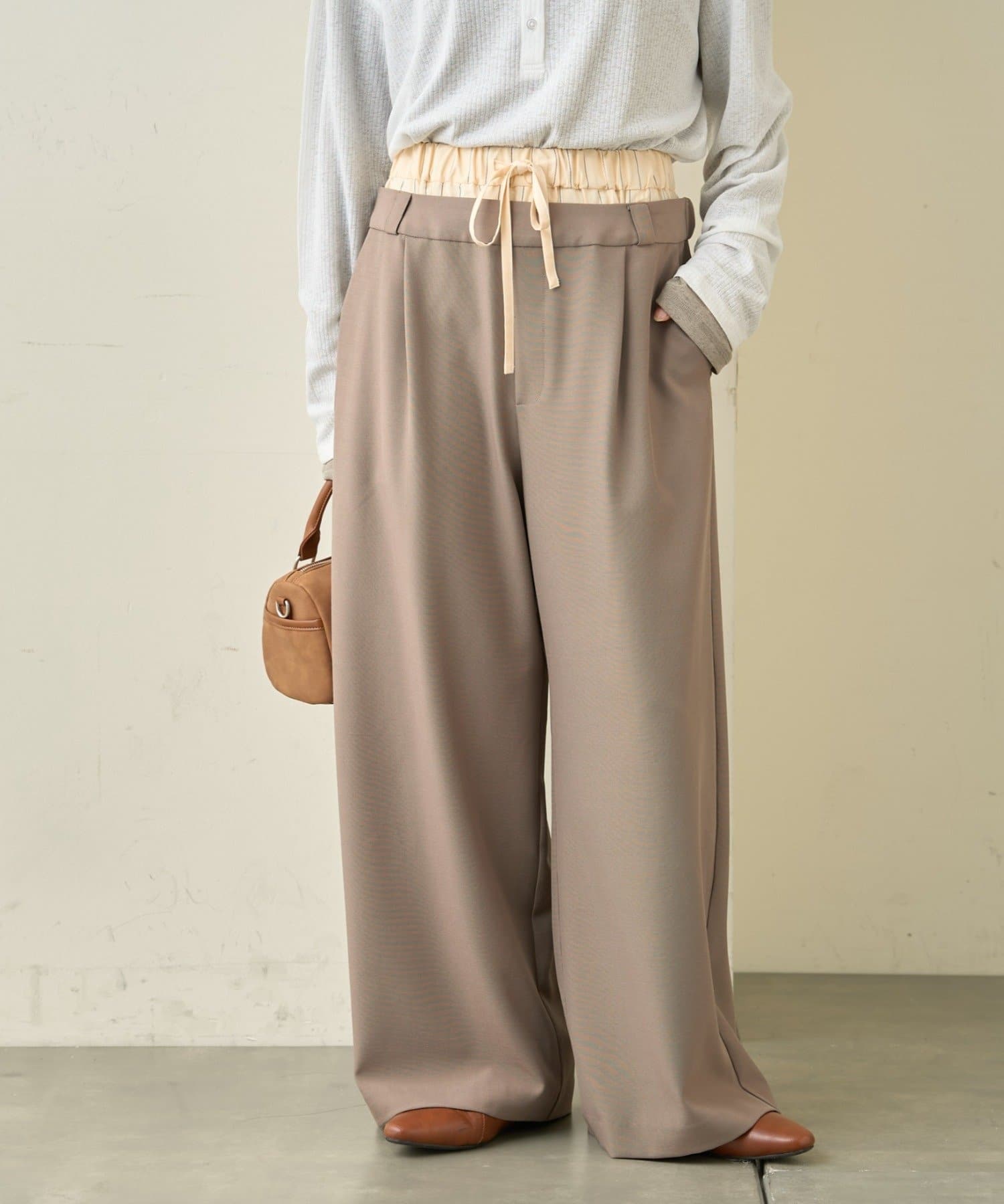 CIAOPANIC TYPY(チャオパニックティピー) ≪26SS展示会アイテム≫ダブルウエストワイドイージースラックス