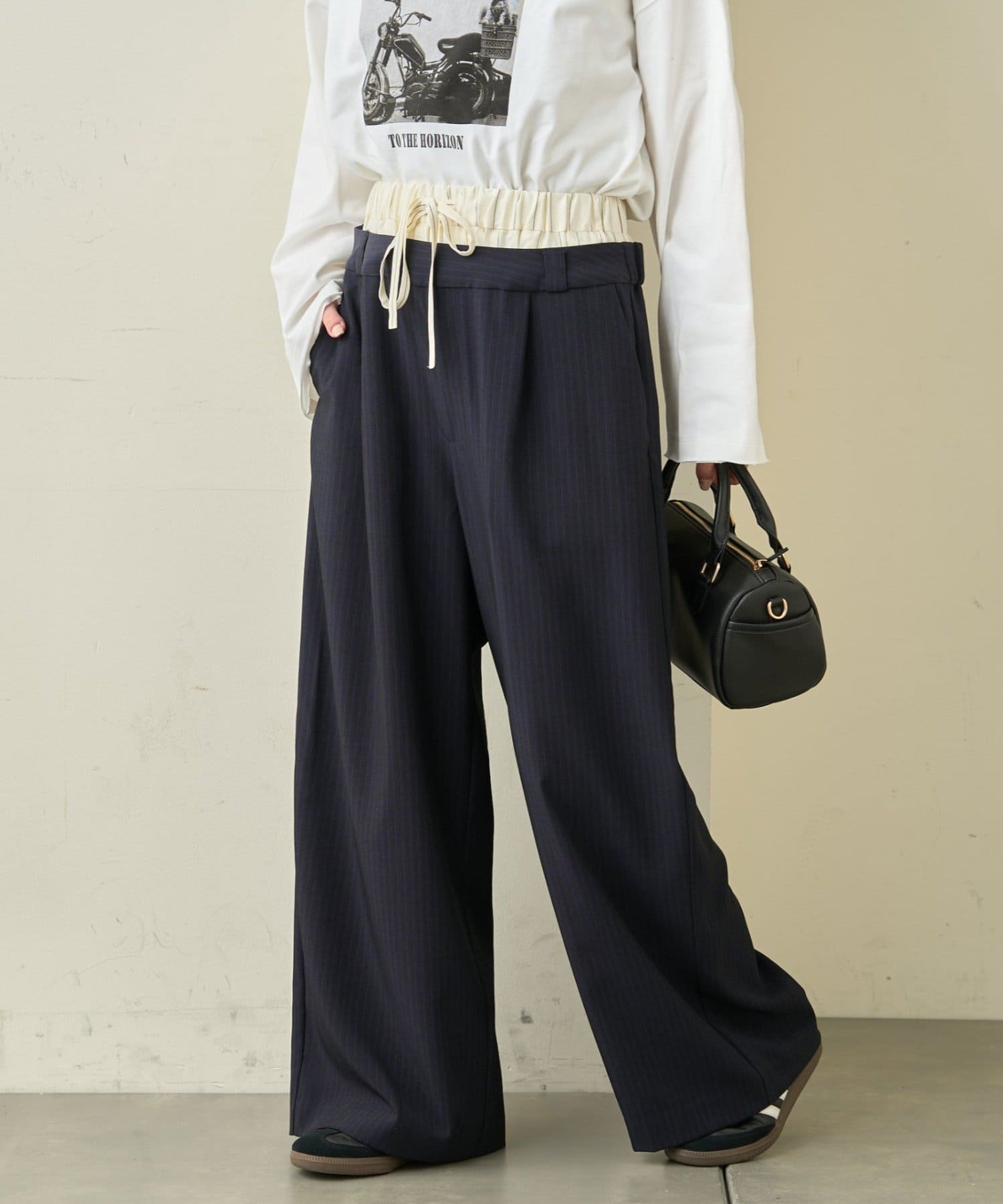 CIAOPANIC TYPY(チャオパニックティピー) ≪26SS展示会アイテム≫ダブルウエストワイドイージースラックス