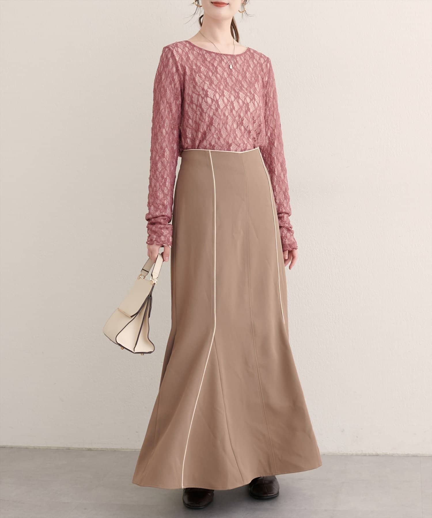 natural couture(ナチュラルクチュール) リバーシブルレーストップス