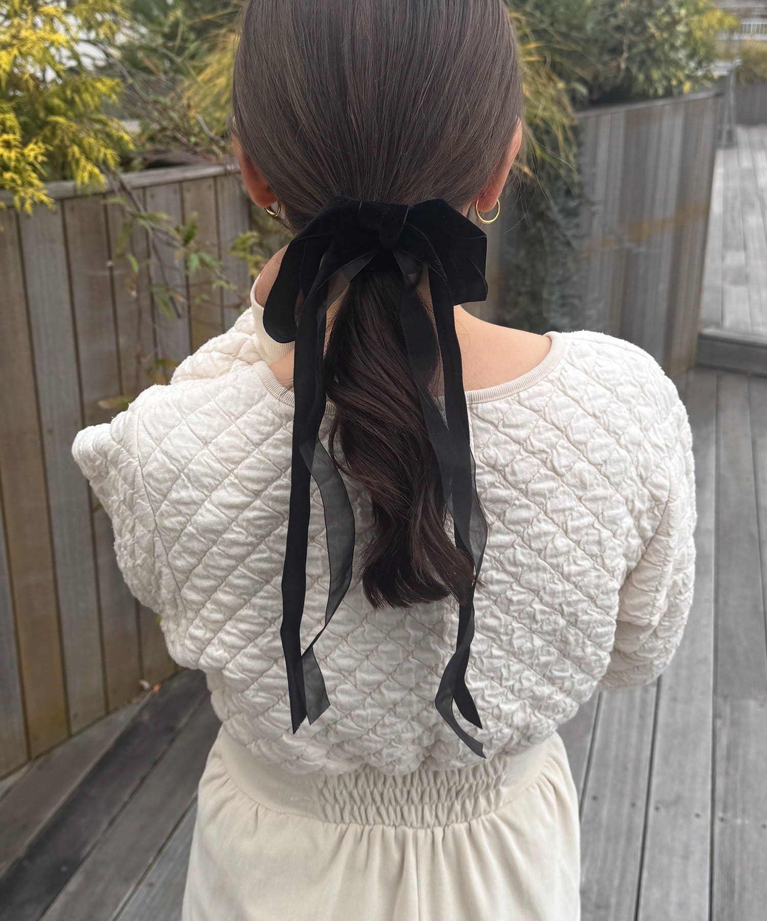 Lattice(ラティス) 【1/1 11:00～販売開始】【keeco企画】ベロアロングリボンシュシュ