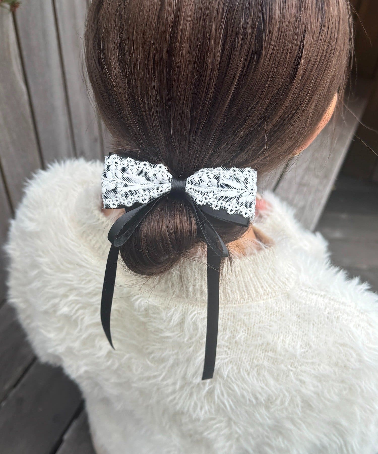 Lattice(ラティス) 【1/1 11:00～販売開始】【keeco企画】 レースリボンシュシュ