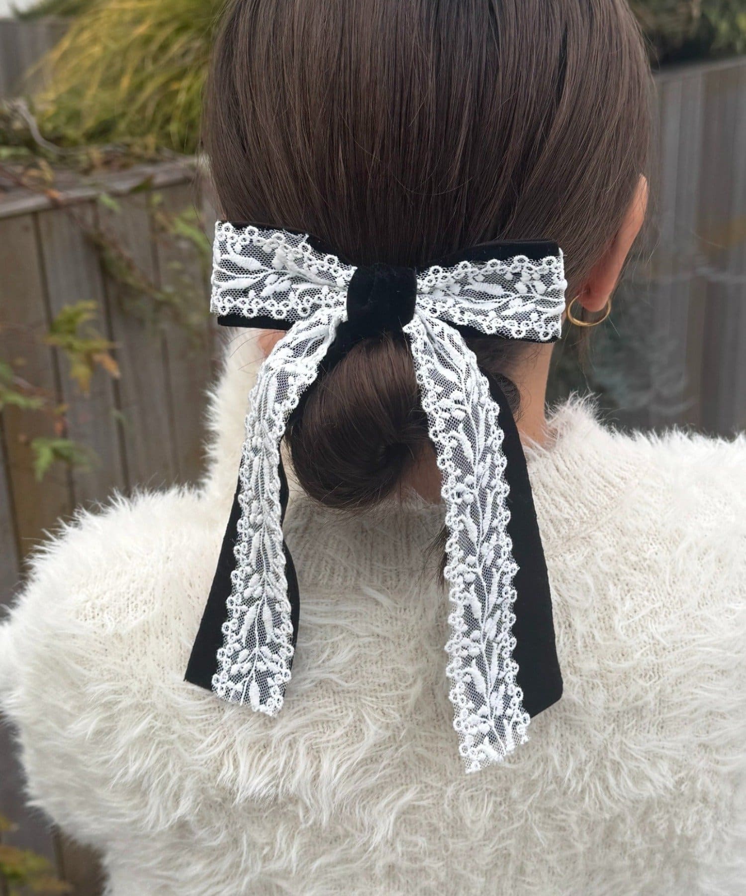 Lattice(ラティス) 【1/1 11:00～販売開始】【keeco企画】レースリボンバレッタ