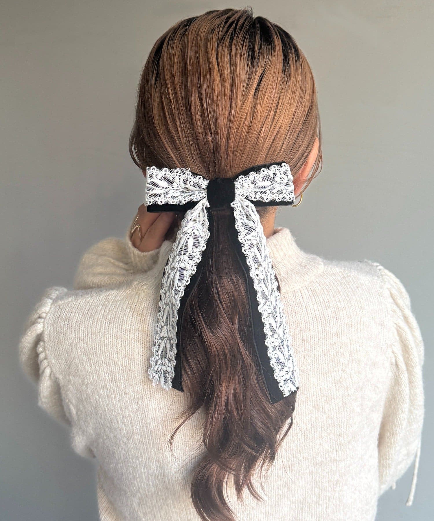 Lattice(ラティス) 【1/1 11:00～販売開始】【keeco企画】レースリボンバレッタ