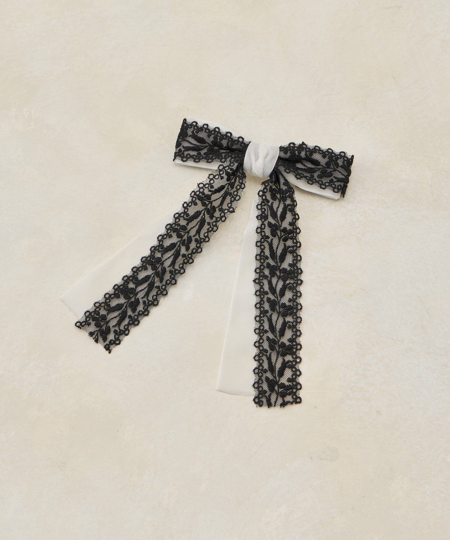 Lattice(ラティス) 【1/1 11:00～販売開始】【keeco企画】レースリボンバレッタ