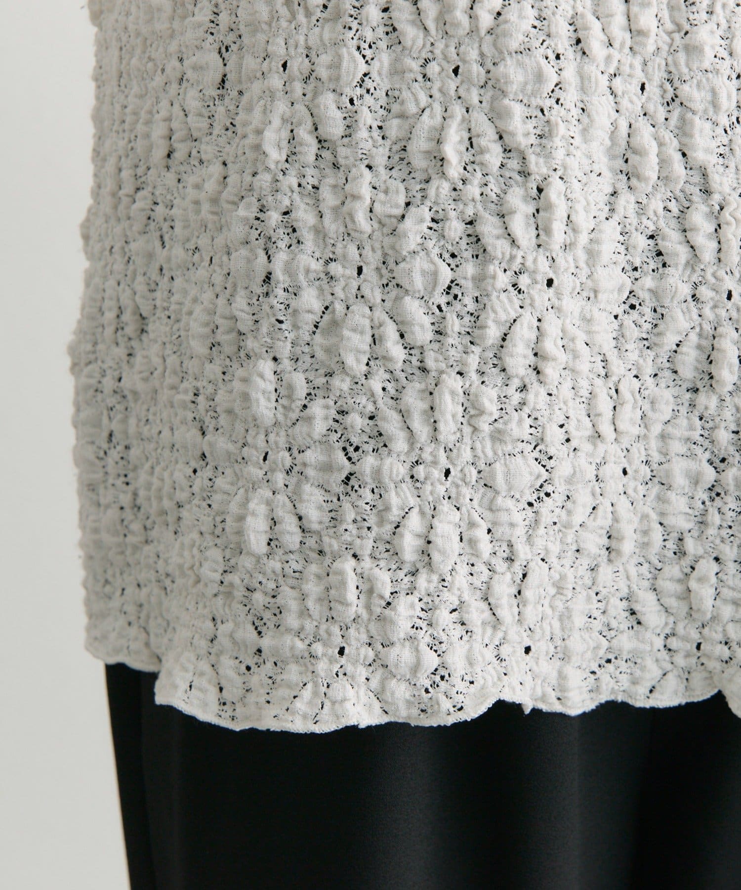 PUAL CE CIN(ピュアルセシン) ダブルストレッチレースカットソー