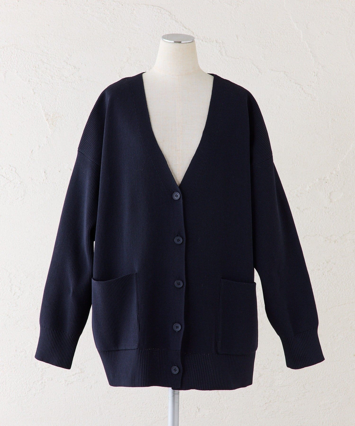 PUAL CE CIN(ピュアルセシン) 【WEB限定/Du noir】スポンディッシュBIG Vネックカーディガン