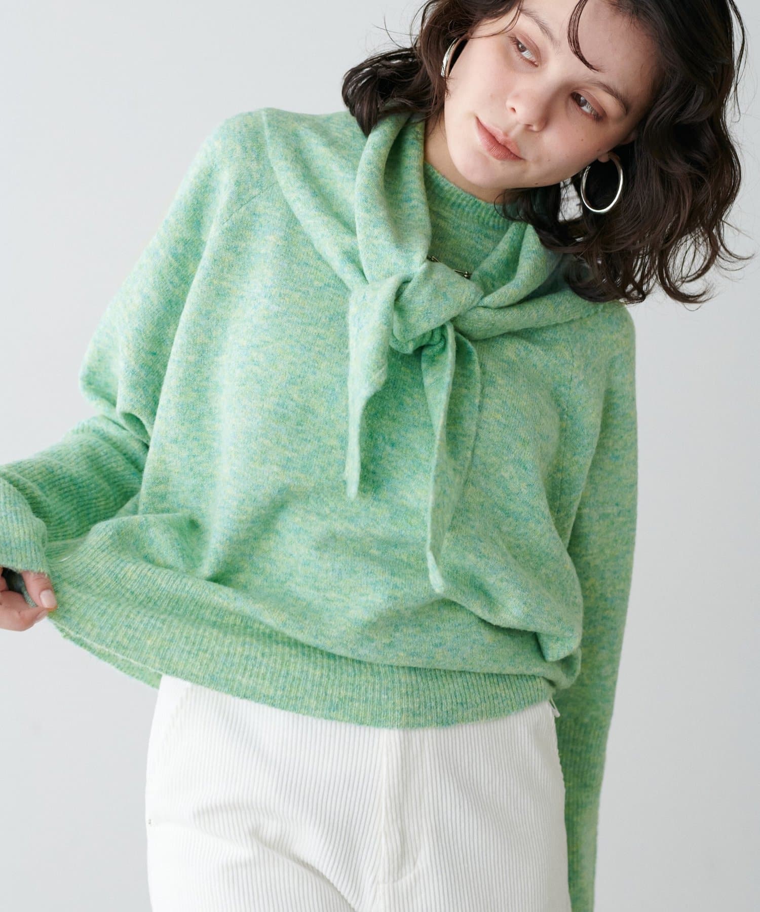 LARUTA(ラルータ) スカーフセットニットプルオーバー