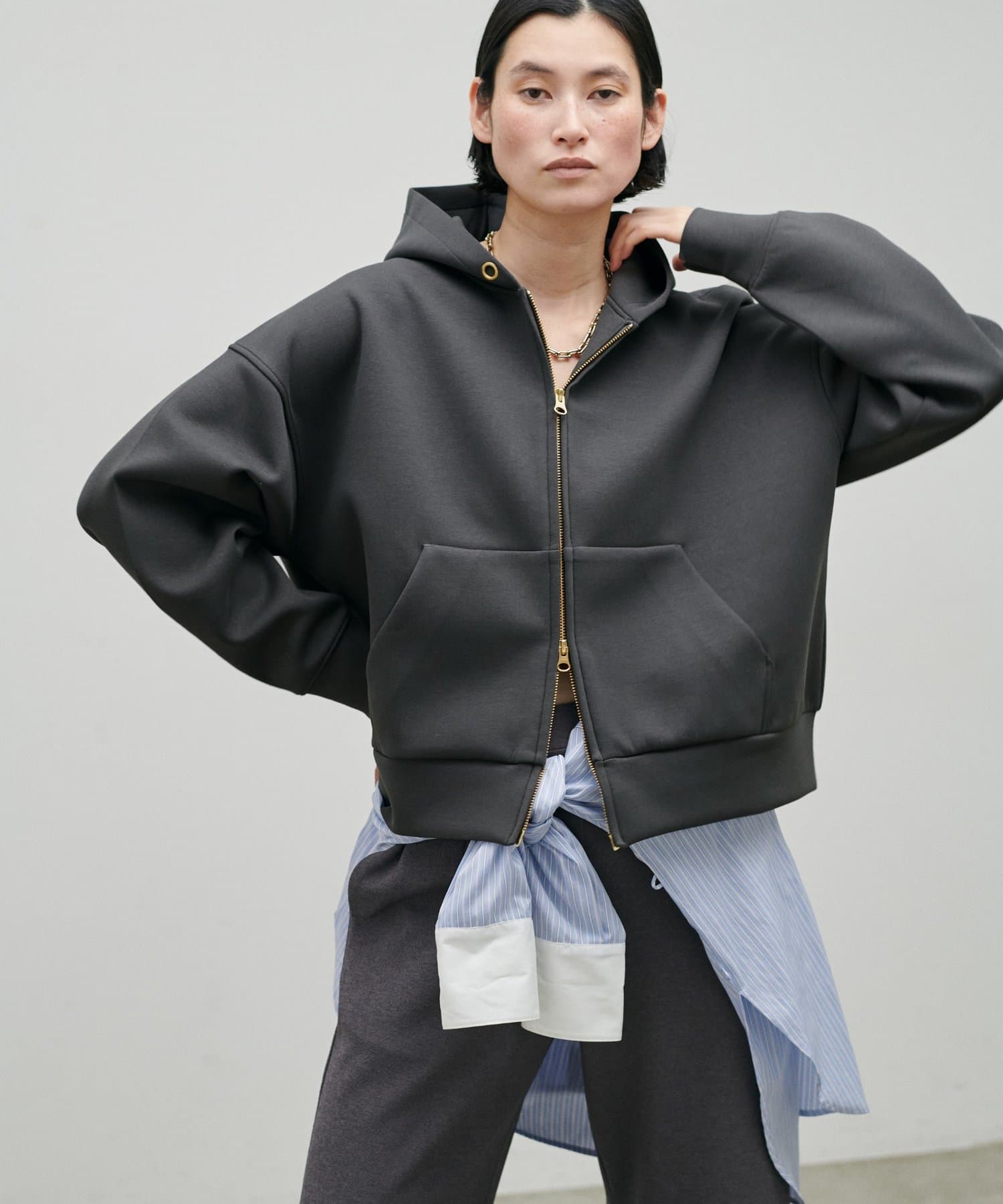 ダンボールフードZIP付きプルオーバー | LARUTA(ラルータ)レディース