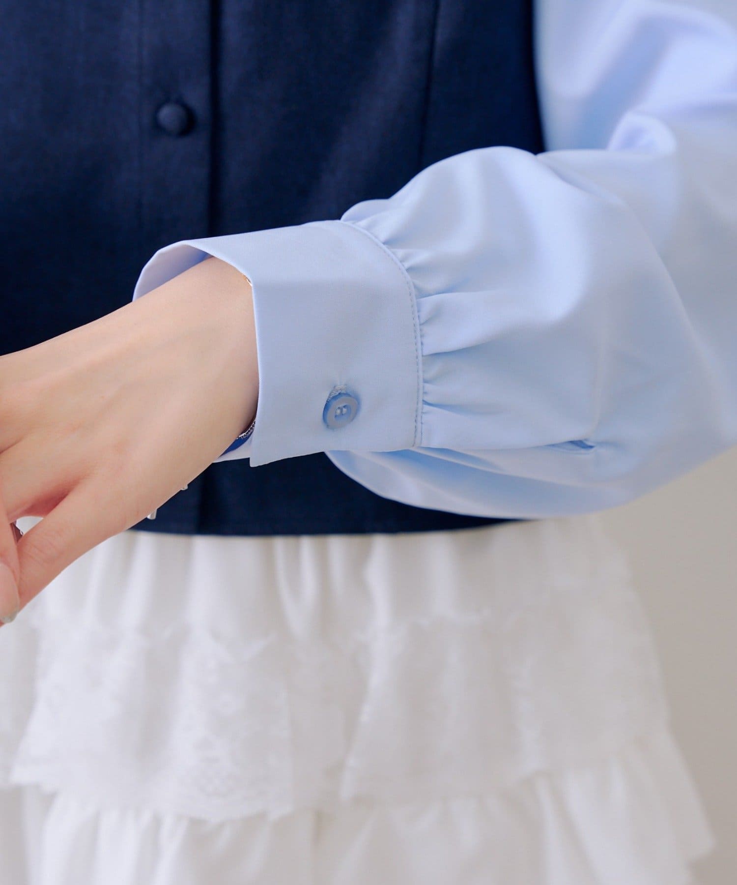 Remind me and forever(リマインドミーアンドフォーエバー) 【セットアップ対応可】ドッキングリボンブラウス