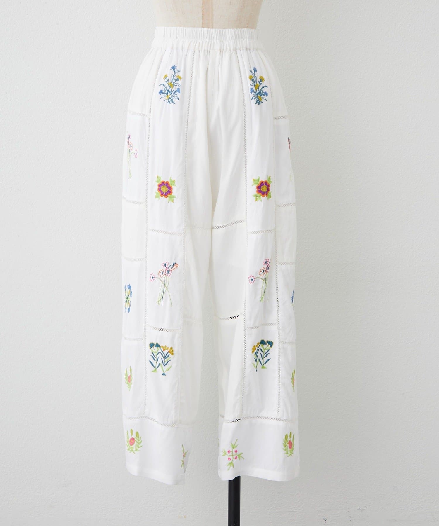 Remind me and forever(リマインドミーアンドフォーエバー) 【nane】【India series】パッチワーク刺繍パンツ