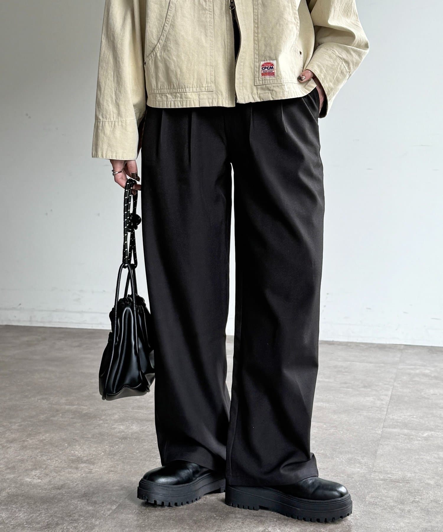 CPCM(シーピーシーエム) ウエストフリルイージーパンツ