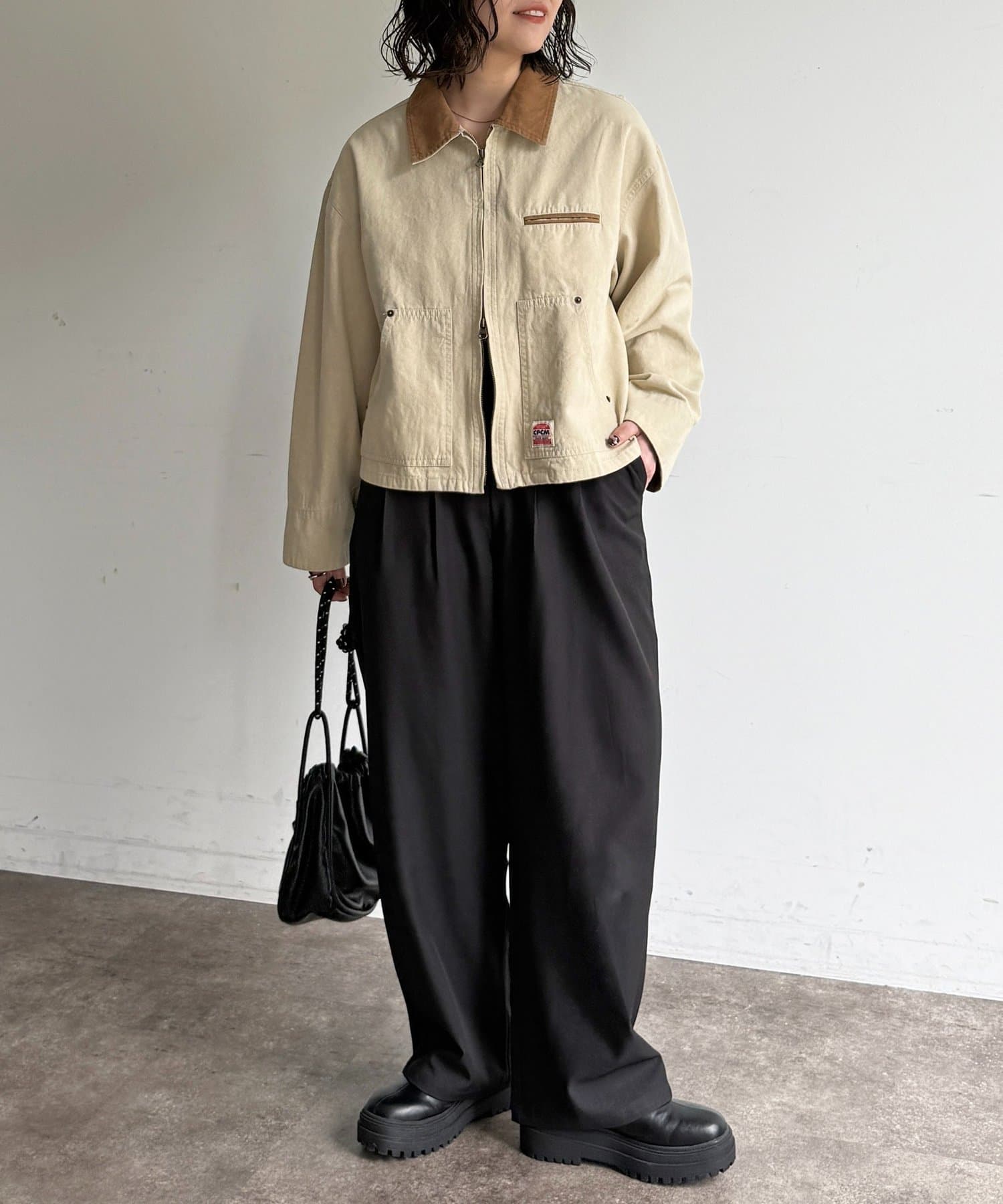 CPCM(シーピーシーエム) ウエストフリルイージーパンツ