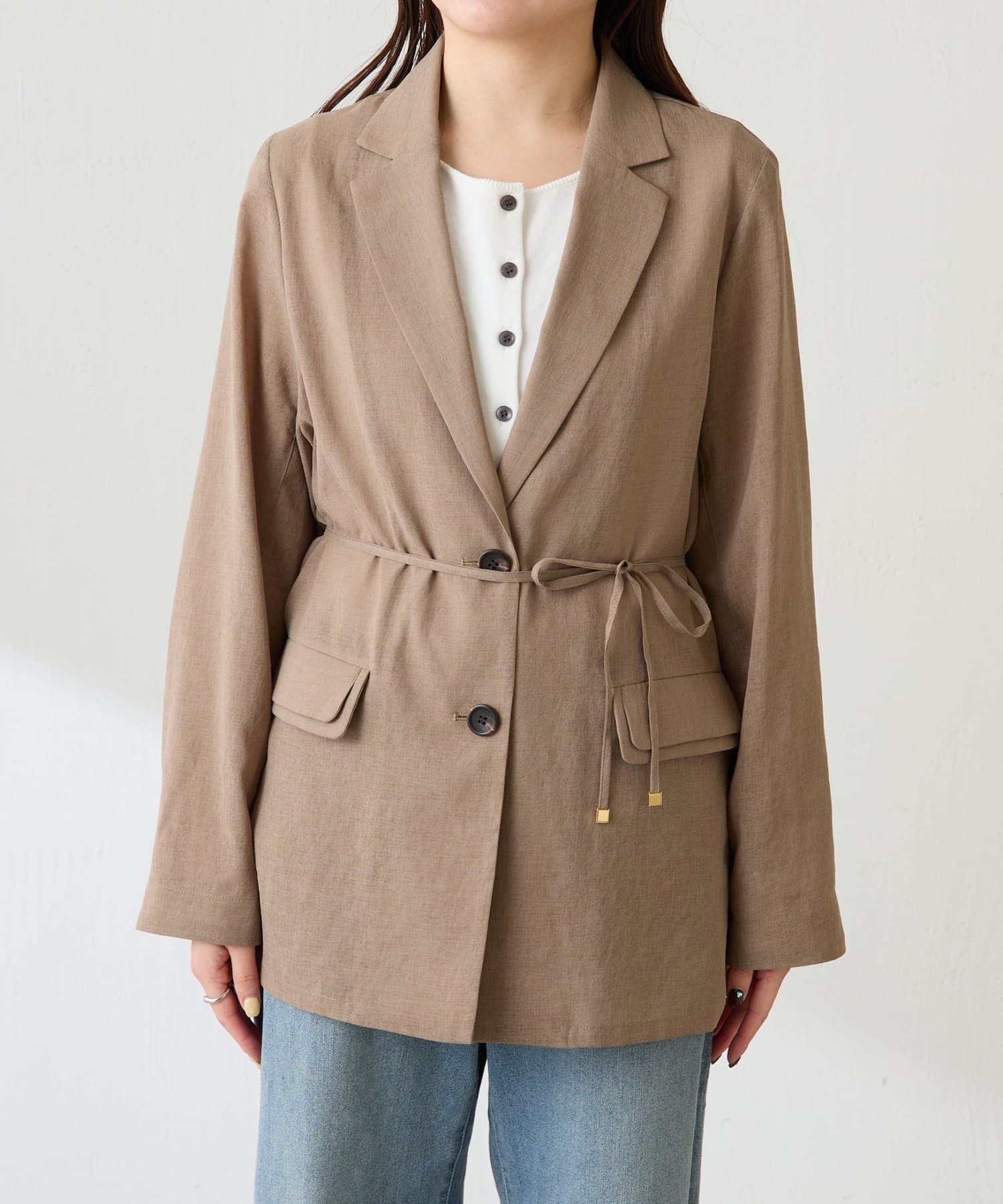 COLLAGE GALLARDAGALANTE(コラージュ ガリャルダガランテ) 【軽量/冷房対策】ダブルポケットシアージャケット