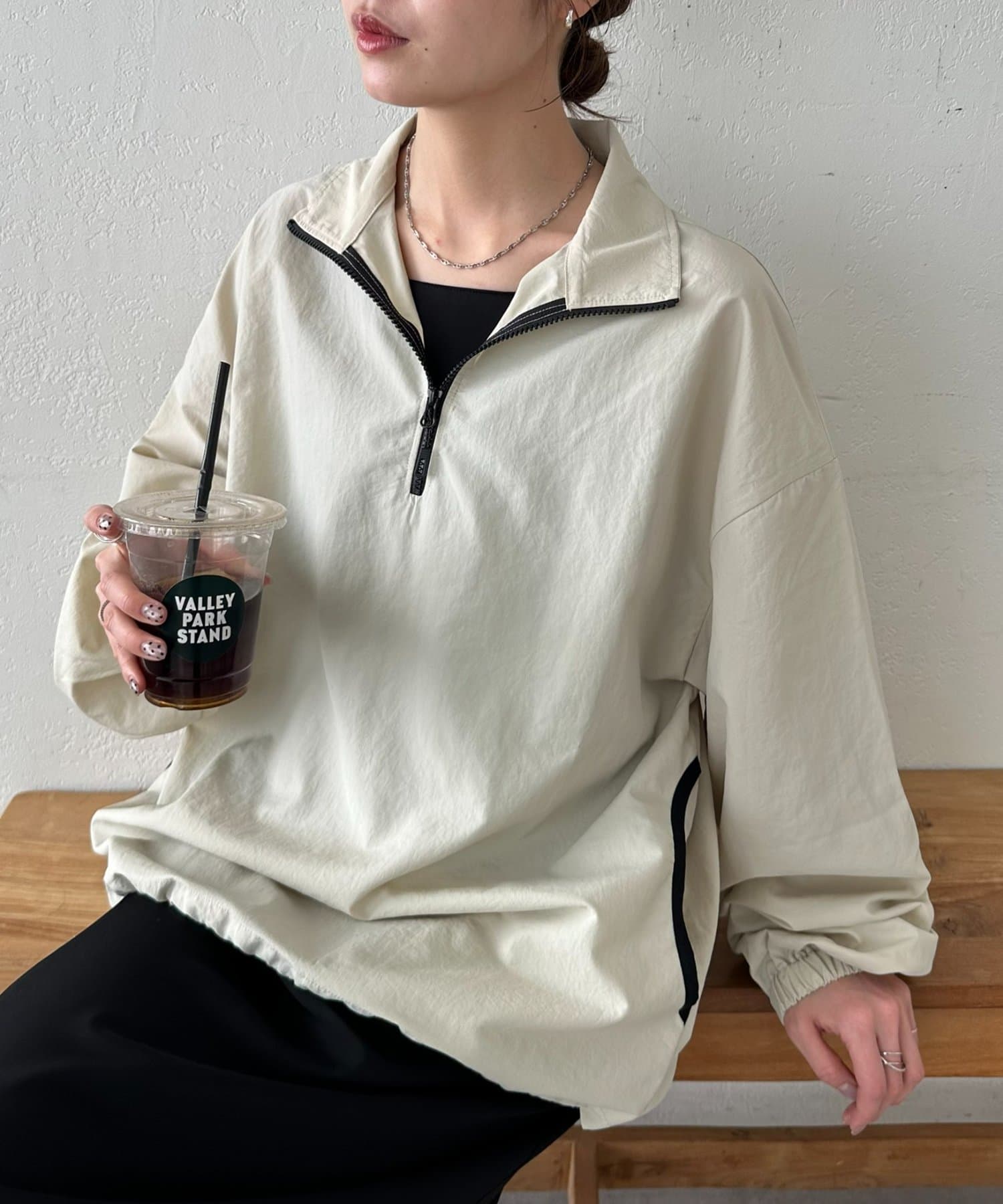 DISCOAT(ディスコート) 【Enlude/SS先行予約】ナイロンハーフジッププルオーバー