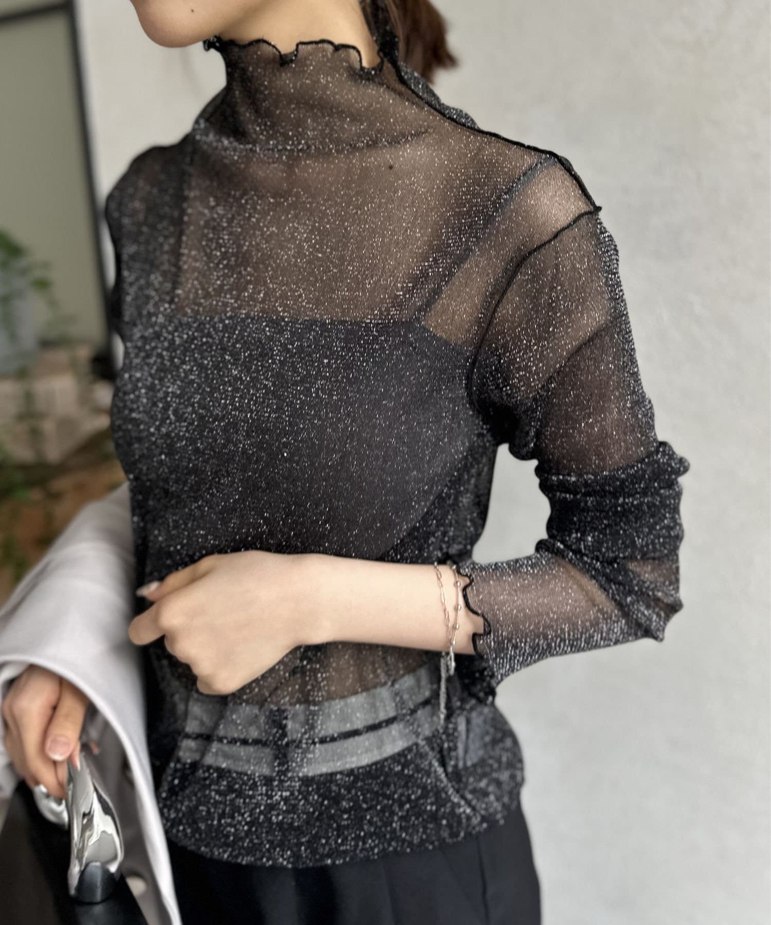 LOCUST(ローカスト) 【着回しアイテム】ラメチュールプルオーバー