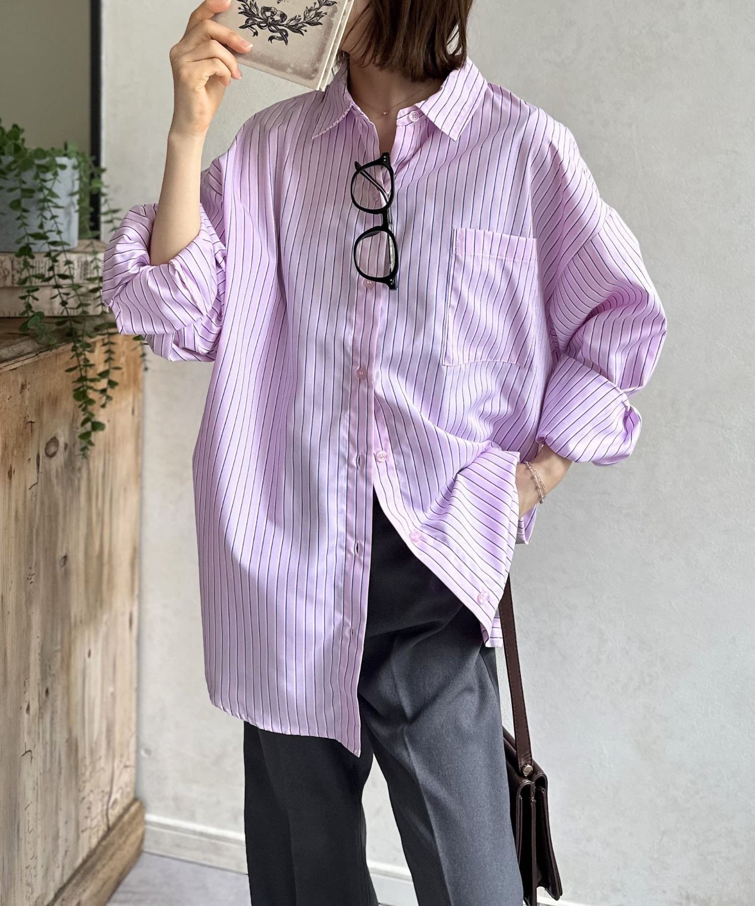 LOCUST(ローカスト) ストライプベーシックシャツ