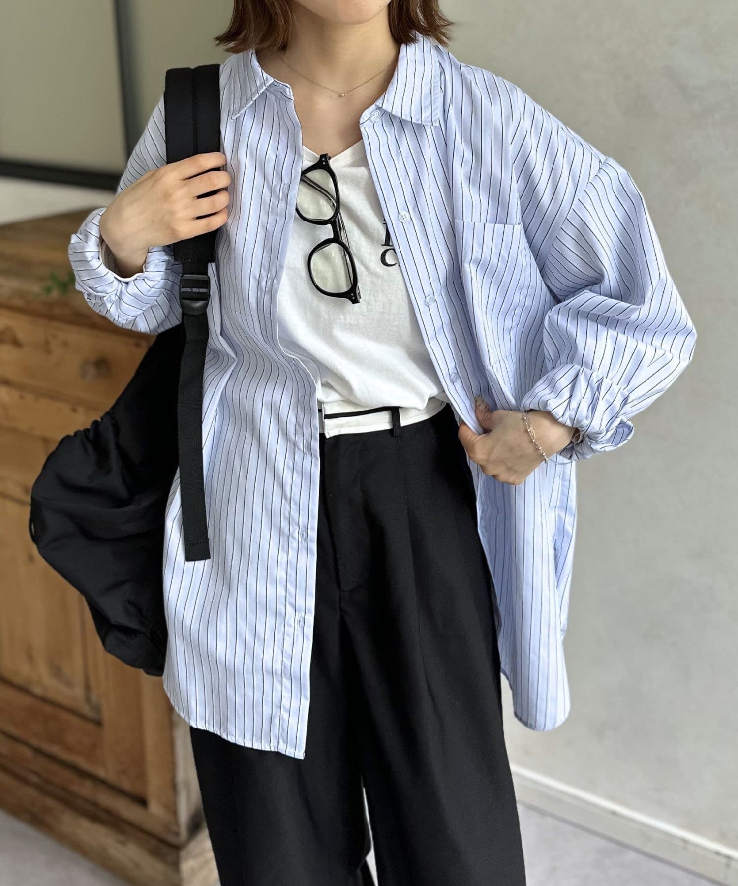 LOCUST(ローカスト) ストライプベーシックシャツ