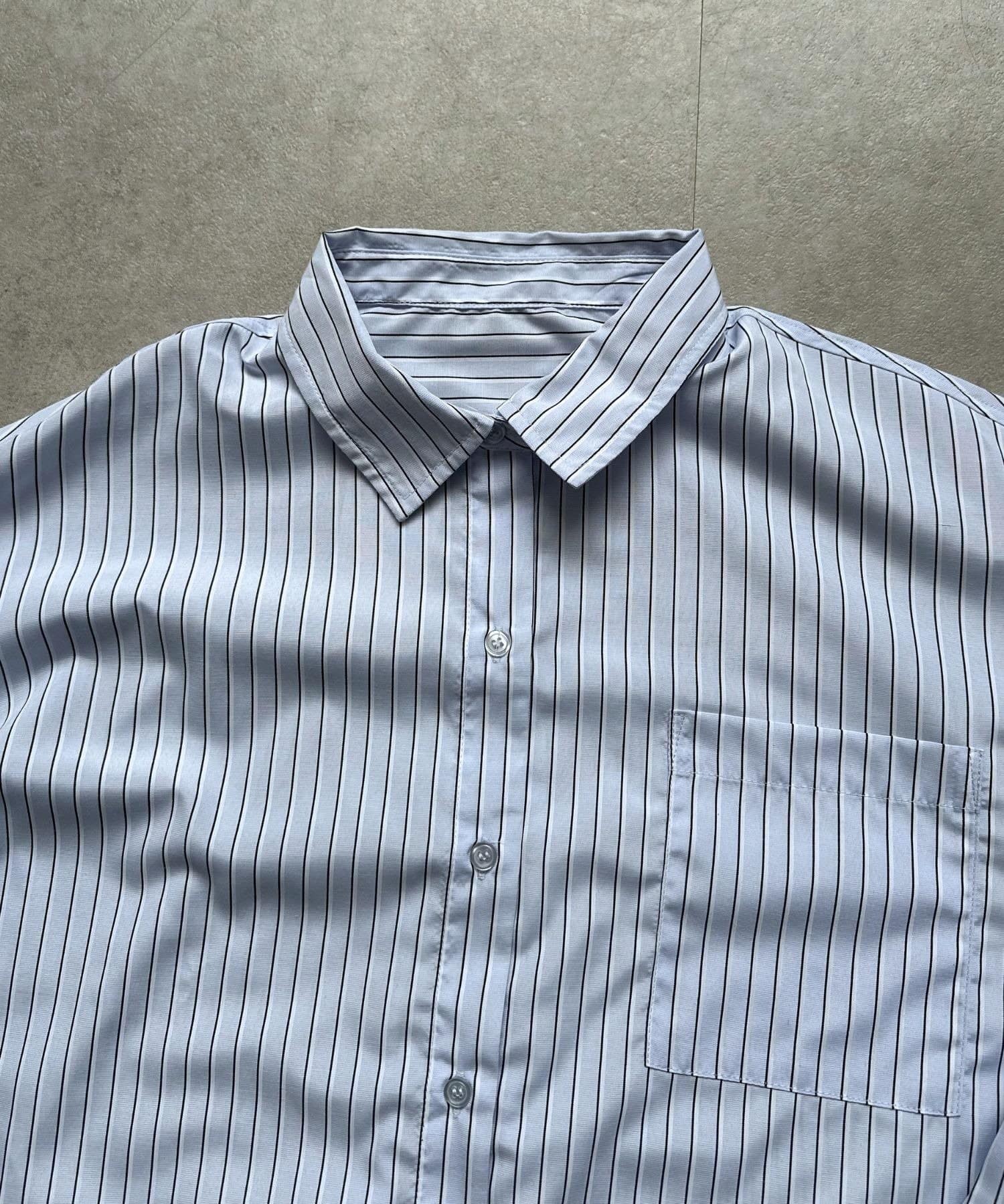 LOCUST(ローカスト) ストライプベーシックシャツ