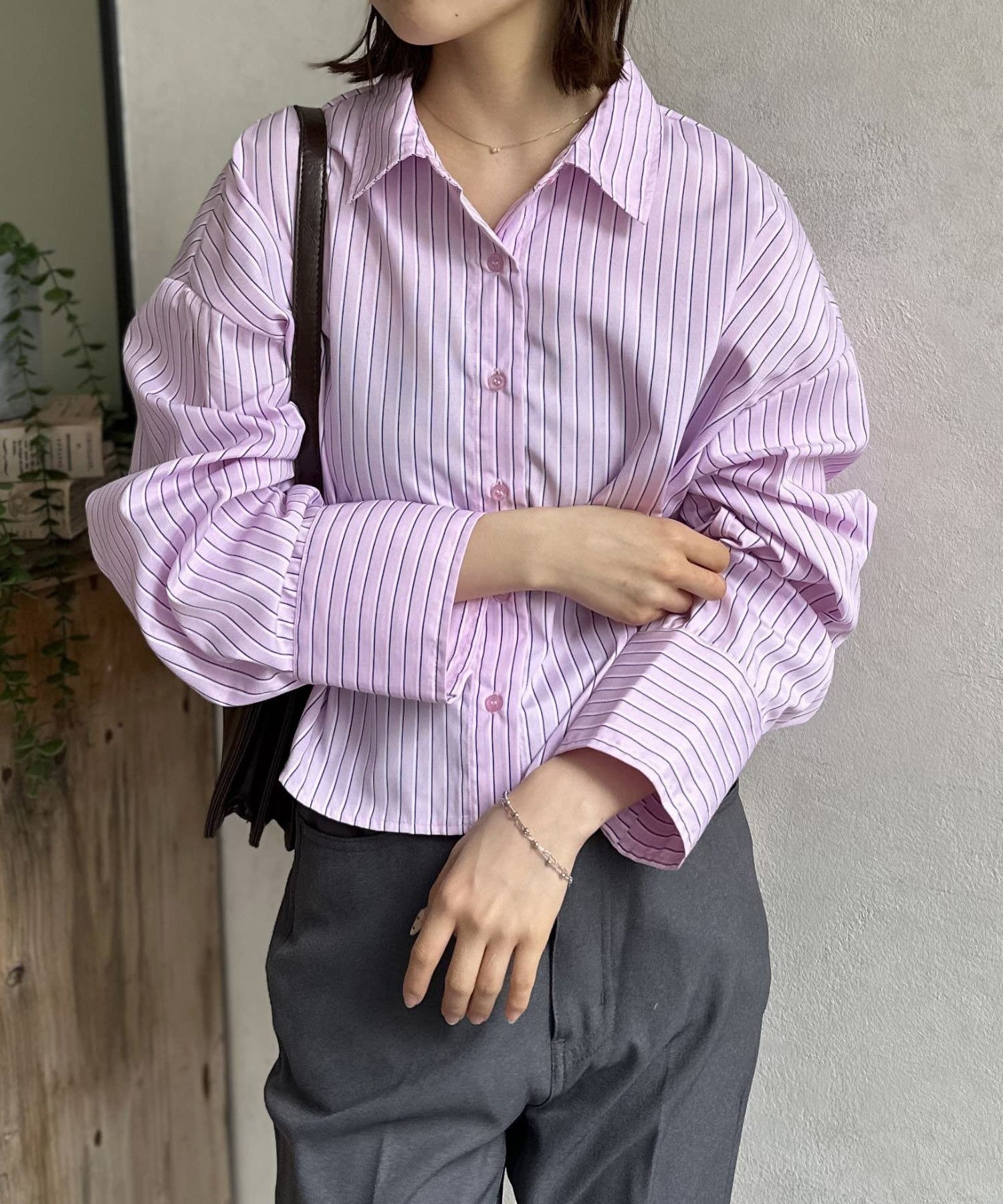 LOCUST(ローカスト) ストライプショートシャツ