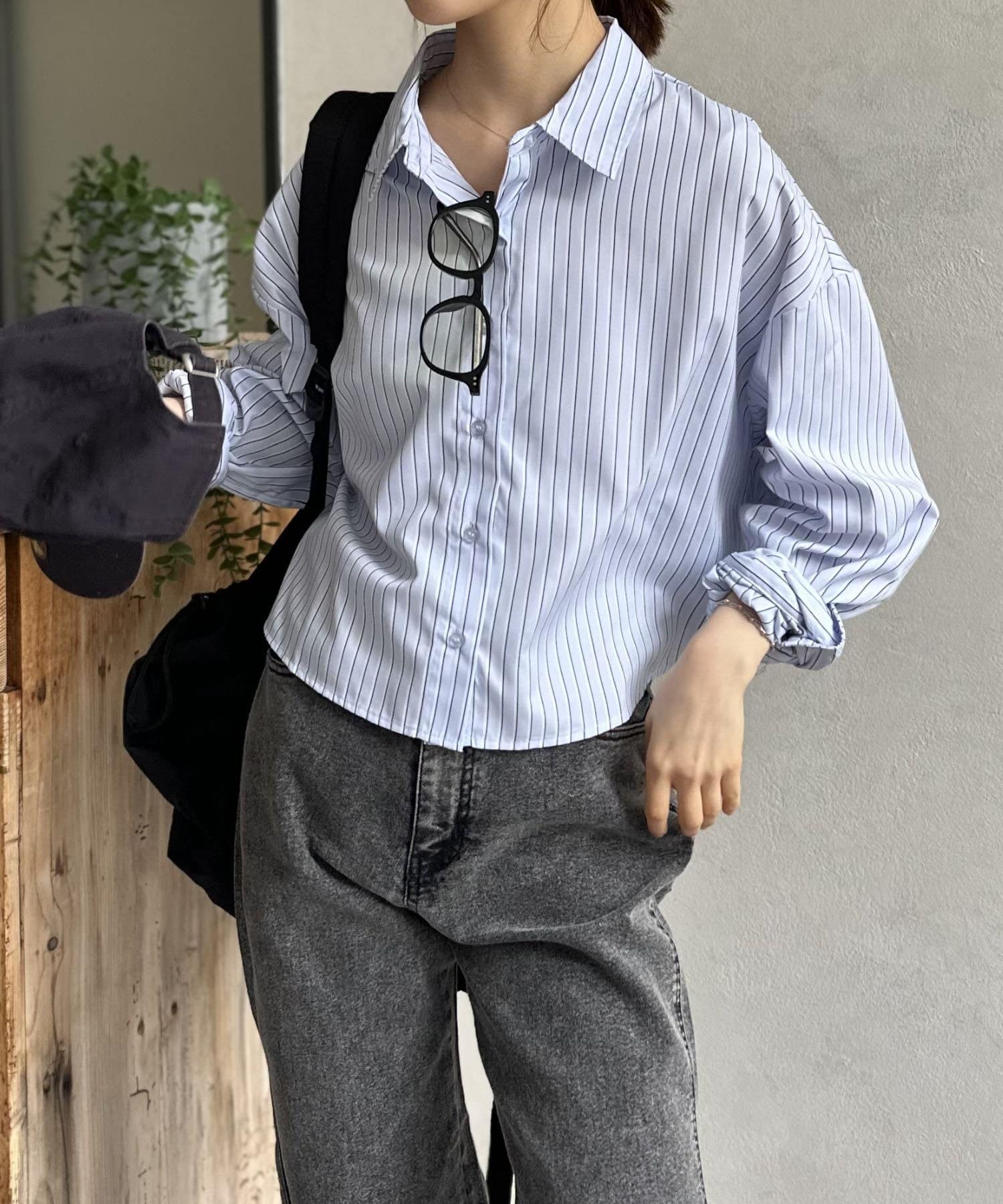 LOCUST(ローカスト) ストライプショートシャツ