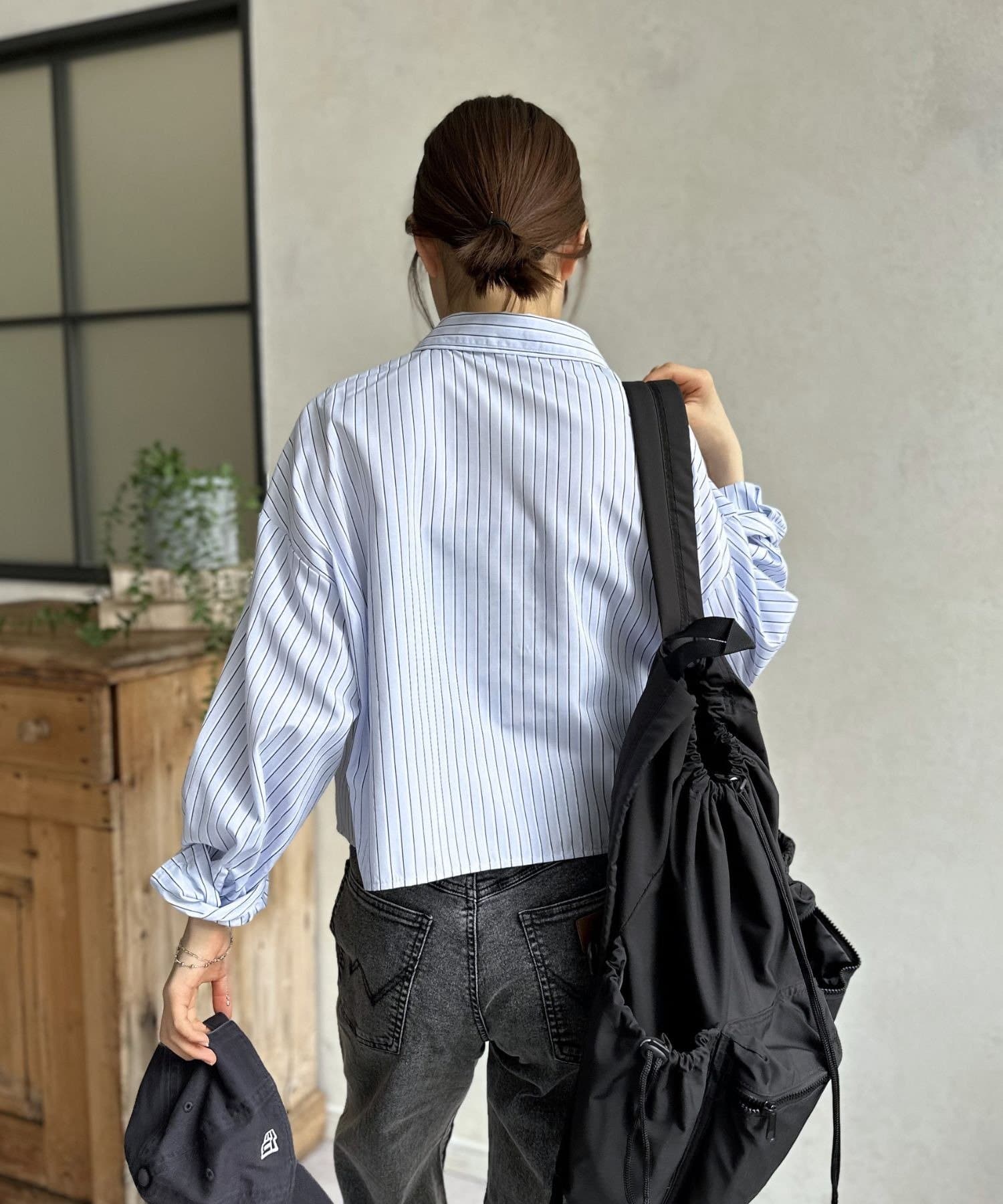 LOCUST(ローカスト) ストライプショートシャツ