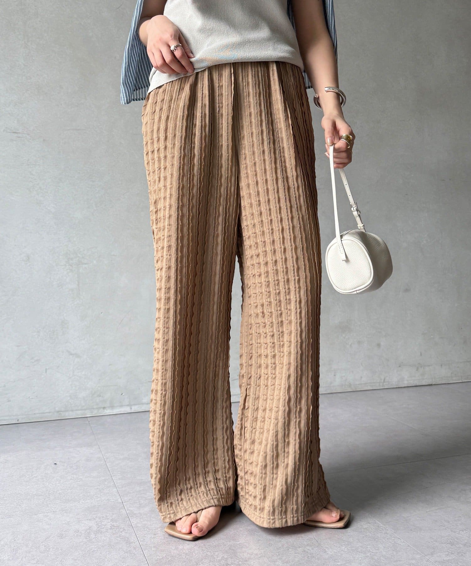 DOUDOU(ドゥドゥ) 【WEB限定】フリルロングパンツ