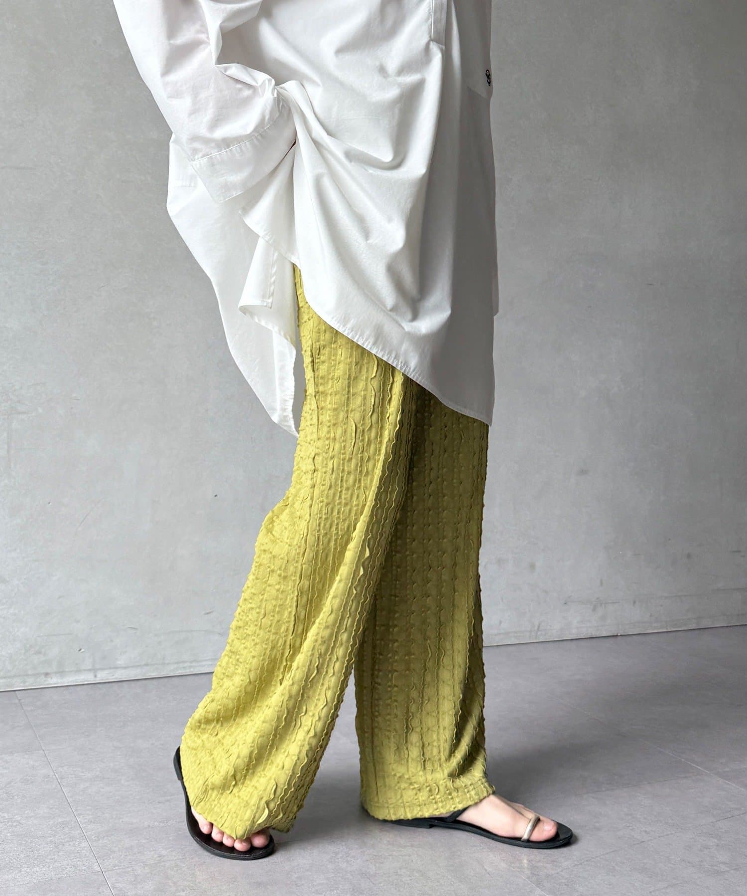 DOUDOU(ドゥドゥ) 【WEB限定】フリルロングパンツ