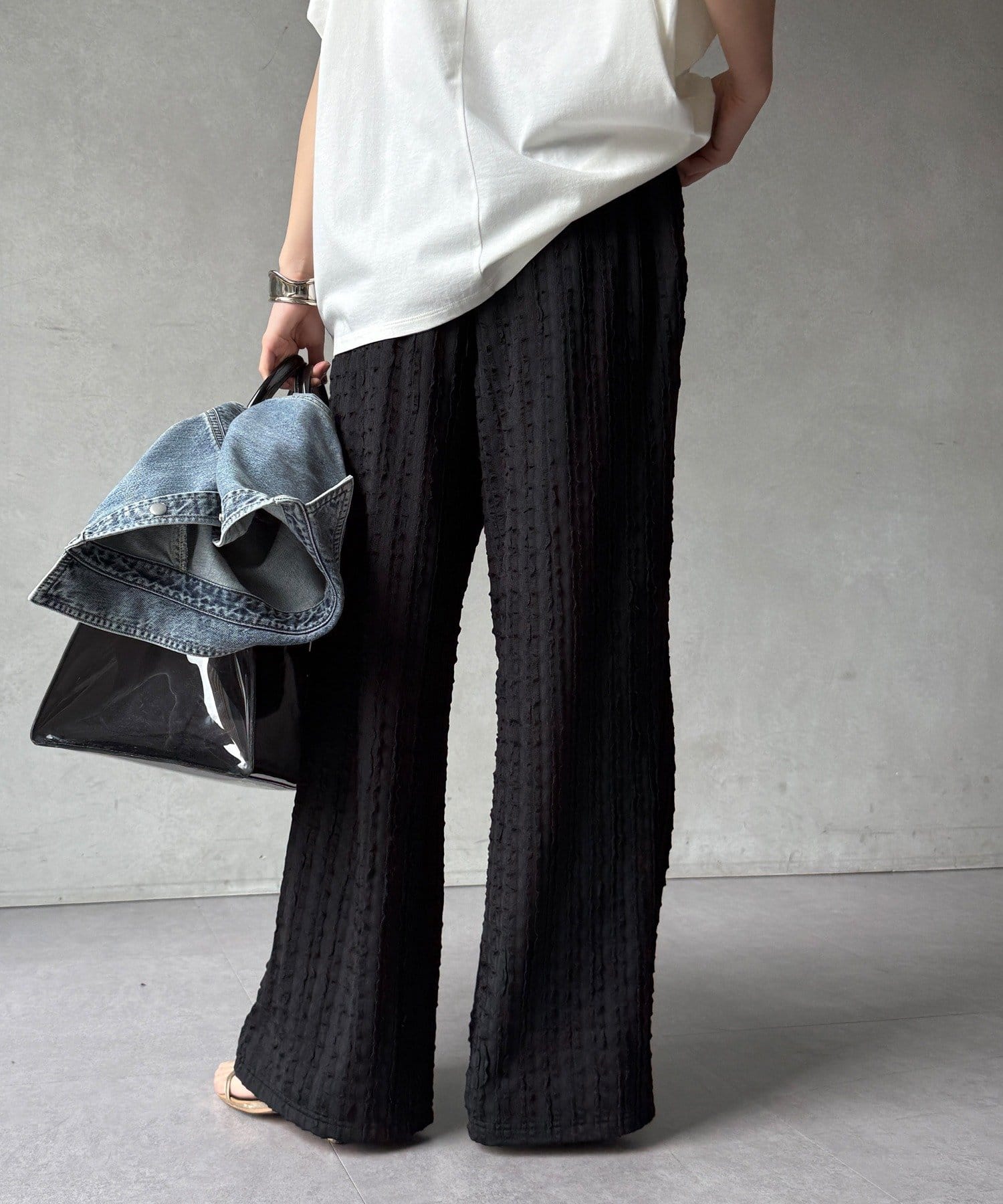 DOUDOU(ドゥドゥ) 【WEB限定】フリルロングパンツ