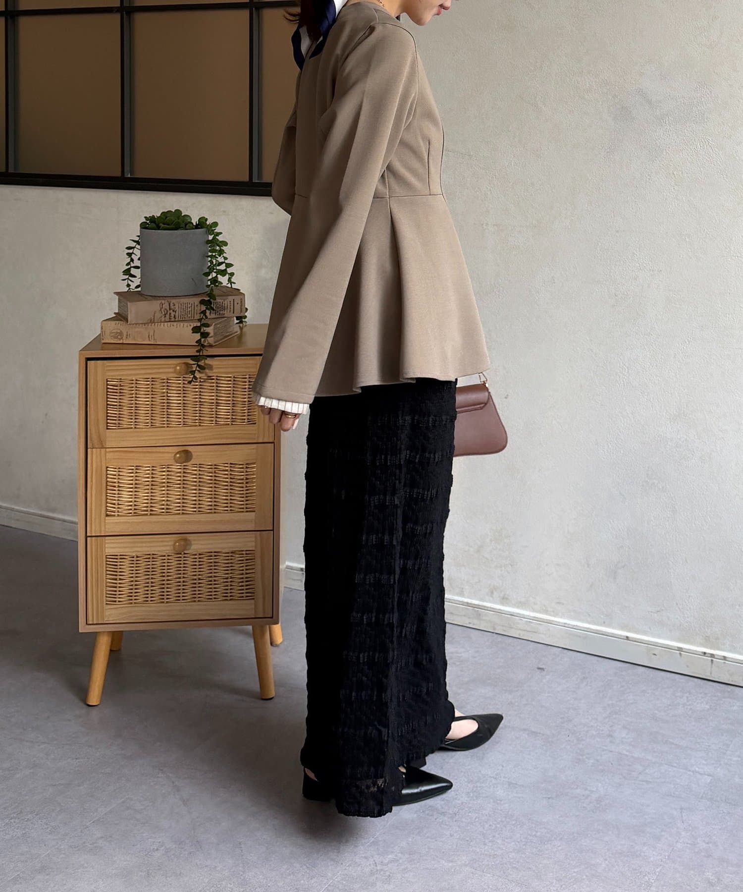 Thevon.(ゼヴォン) ジャガードニットソーナロースカート