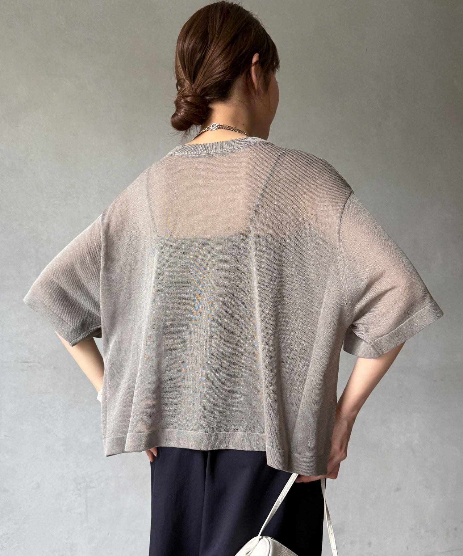 DOUDOU(ドゥドゥ) 【WEB限定】プリントシアーニットプルオーバー