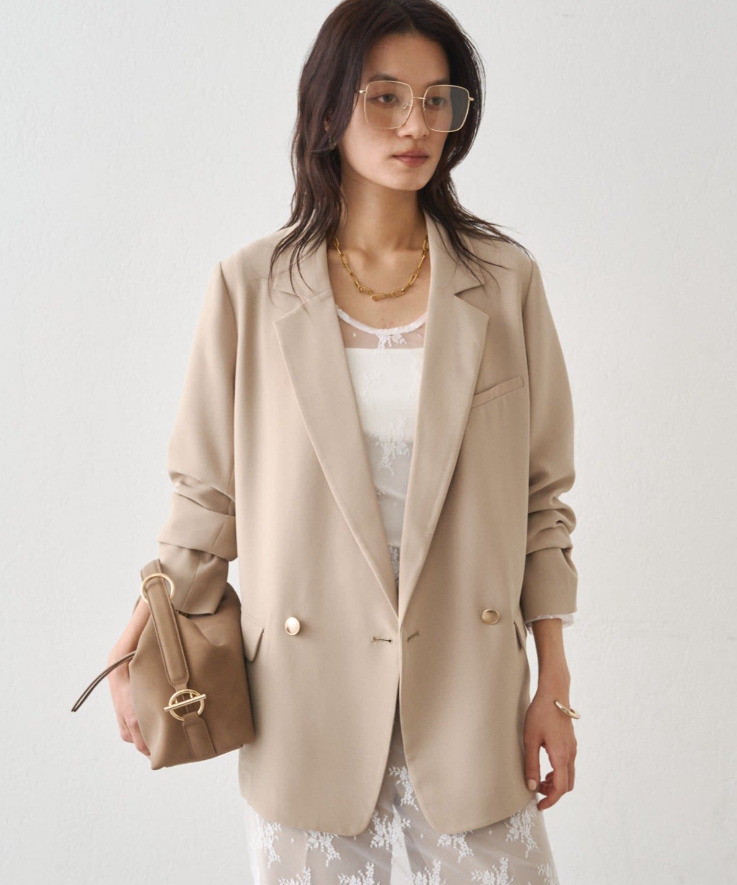 LOUNGEDRESS(ラウンジドレス) ダブルクロスジャケット