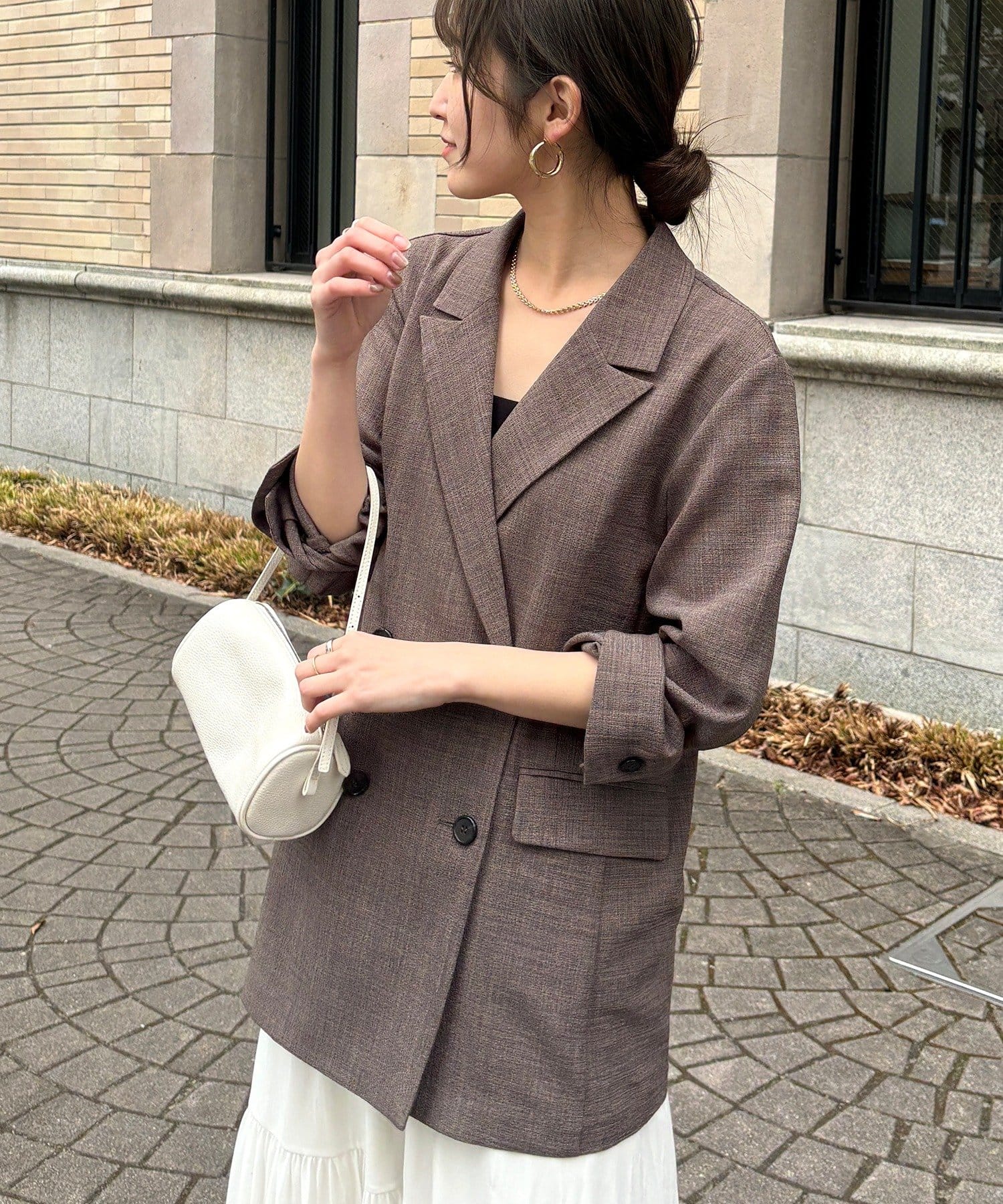 DOUDOU(ドゥドゥ) 【インフルエンサー REI企画】リネンライクスラブジャケット