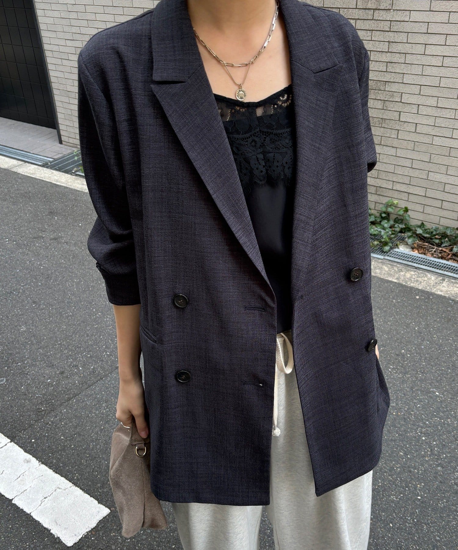 DOUDOU(ドゥドゥ) 【インフルエンサー REI企画】リネンライクスラブジャケット