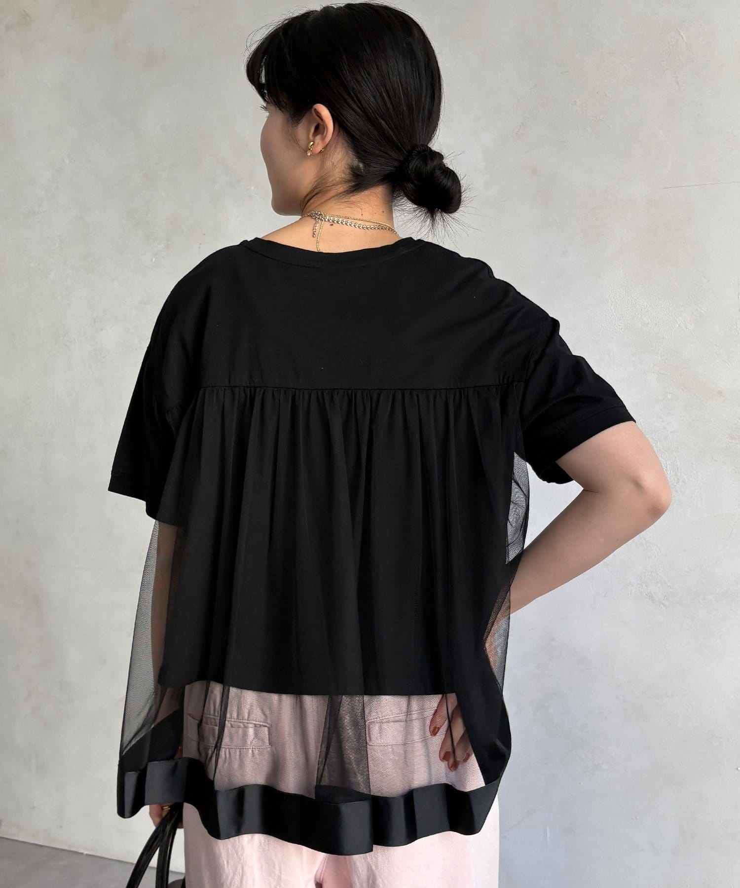 DOUDOU(ドゥドゥ) 【WEB限定】バックチュールプルオーバー