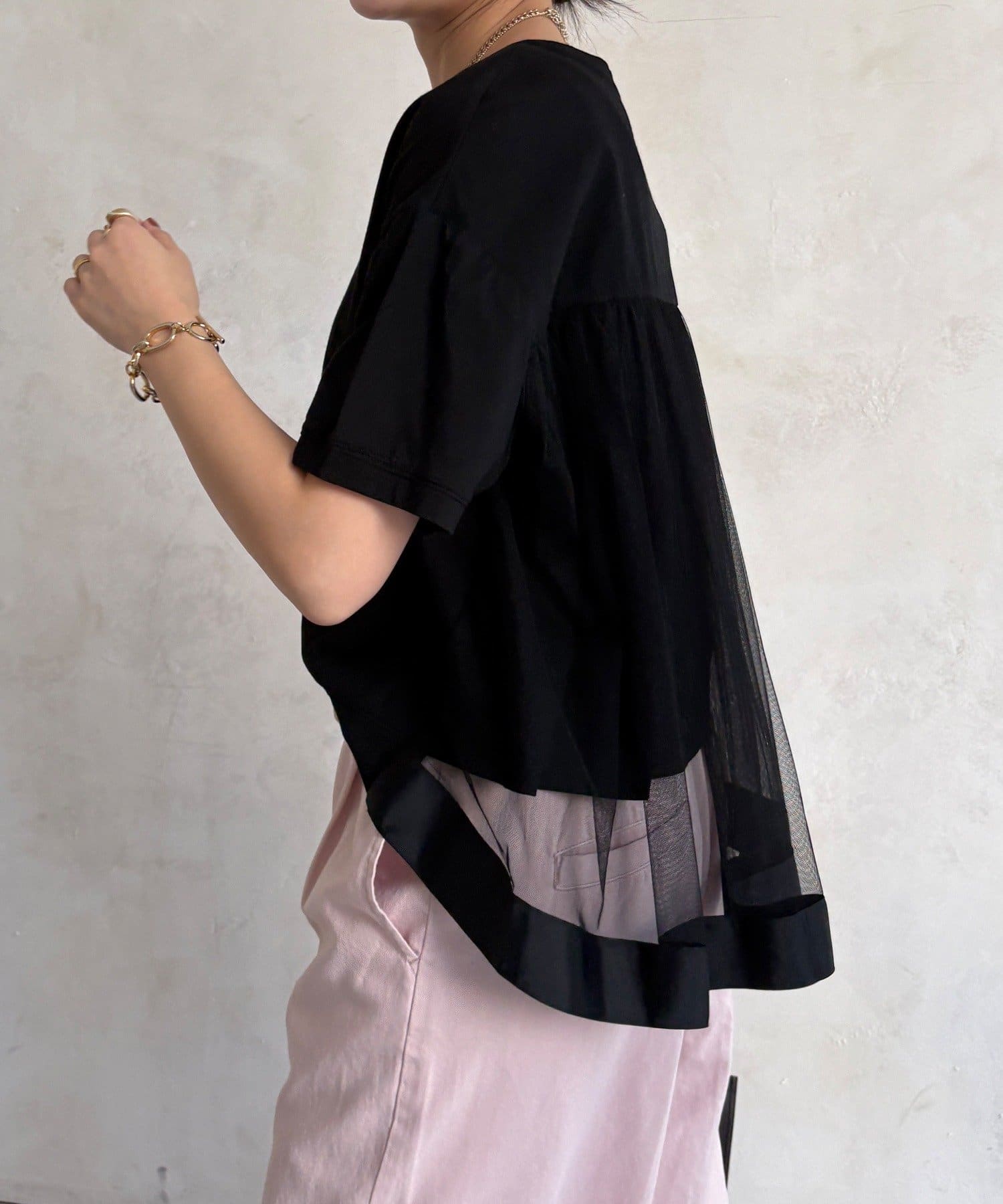 DOUDOU(ドゥドゥ) 【WEB限定】バックチュールプルオーバー