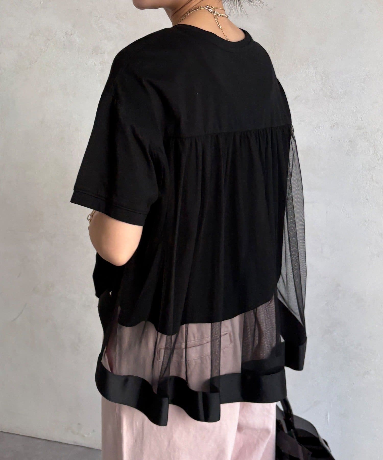 DOUDOU(ドゥドゥ) 【WEB限定】バックチュールプルオーバー