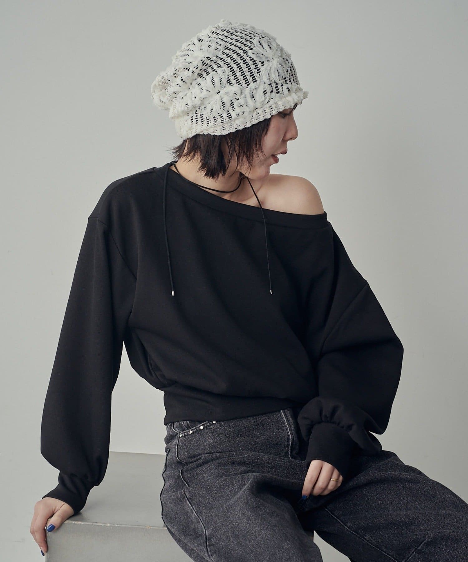 -goocy-(グーシー) ボートネックスウェット