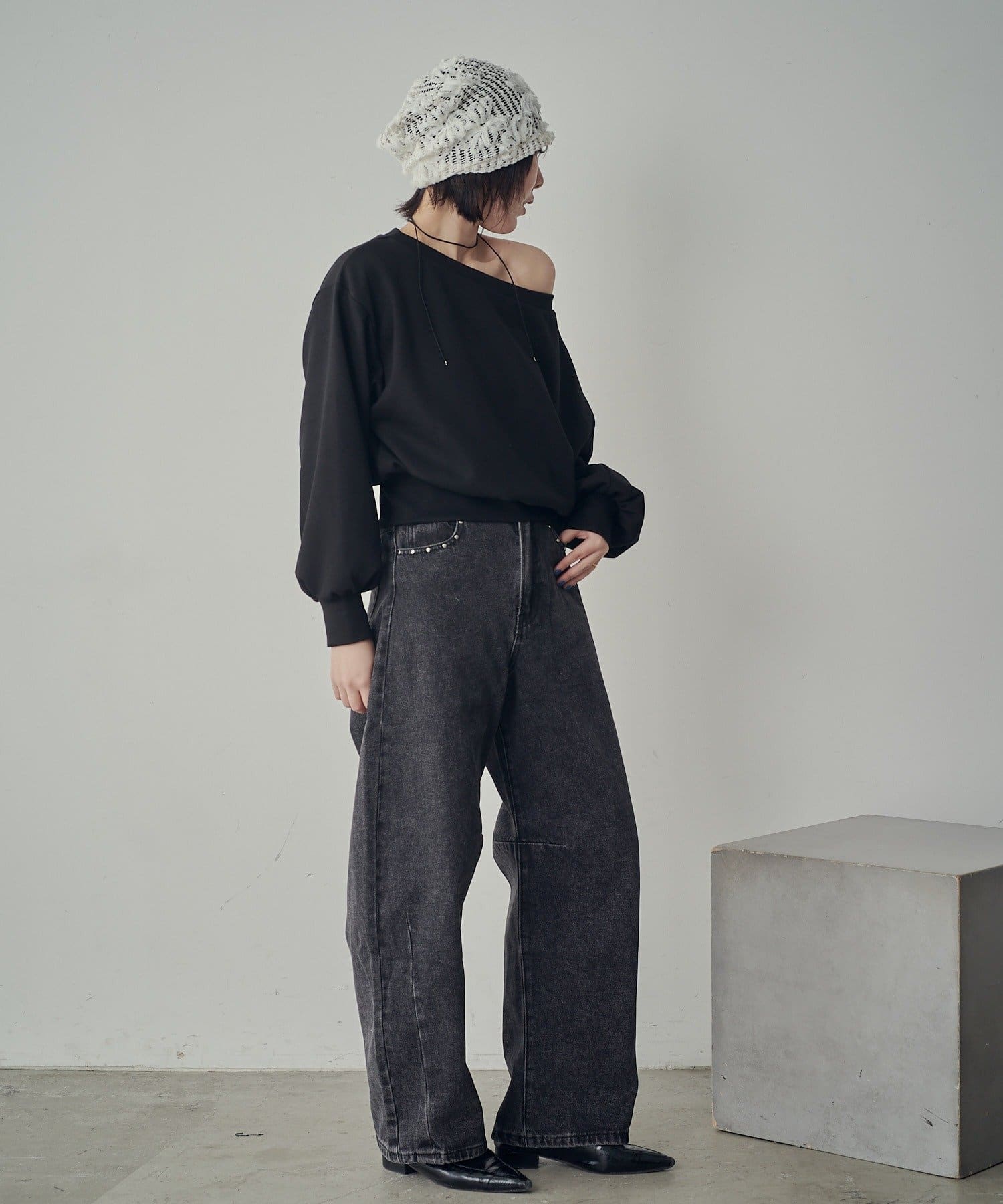 -goocy-(グーシー) ボートネックスウェット