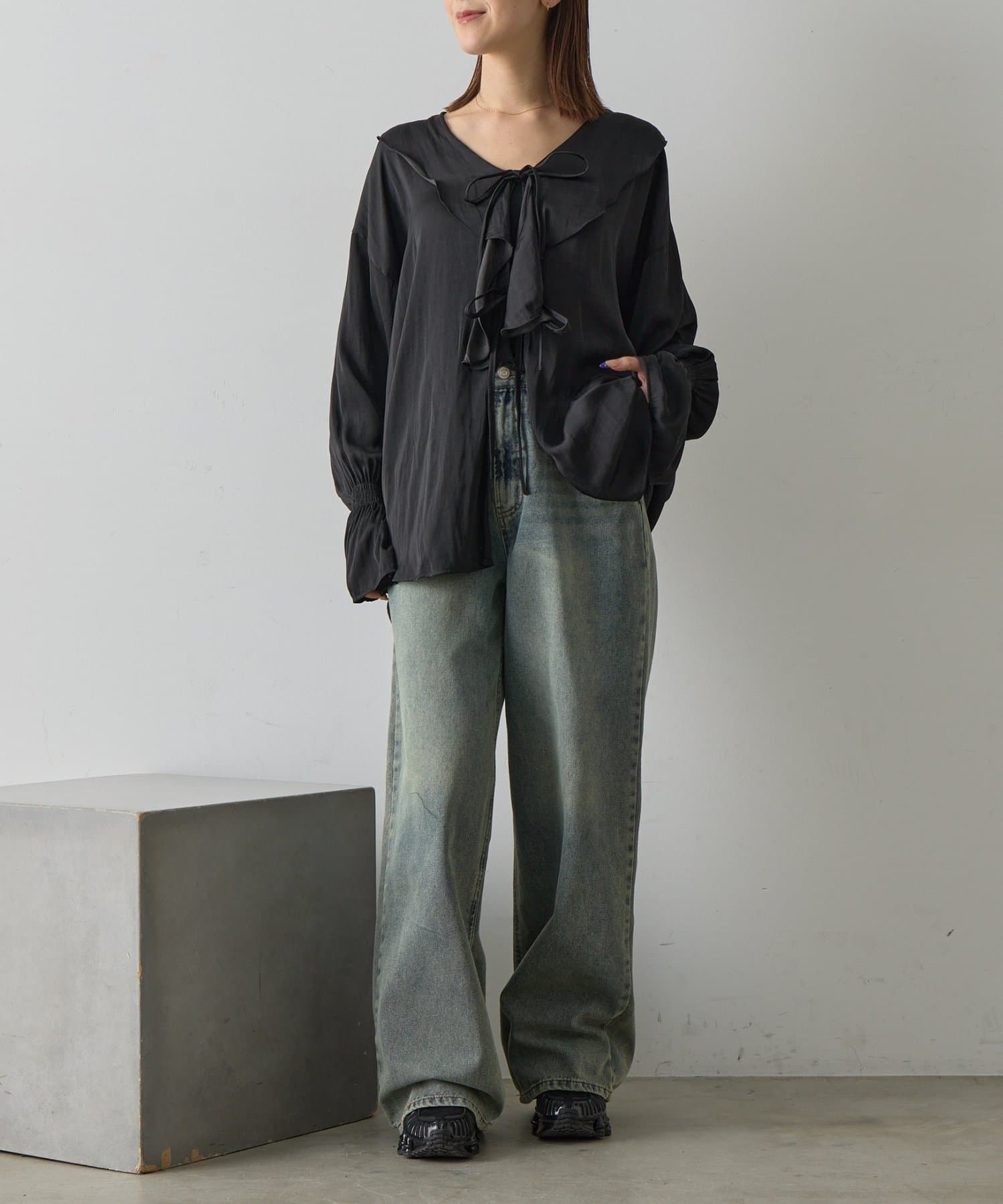 -goocy-(グーシー) フリルブラウス