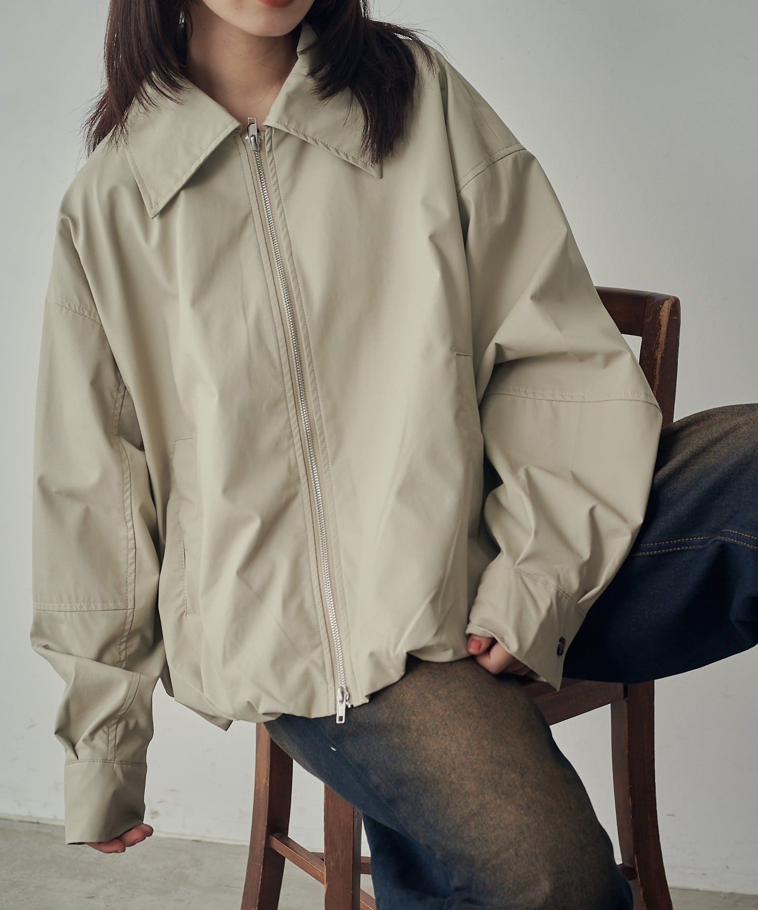 -goocy-(グーシー) 【ウォッシャブル】Fレザーバルーンジャケット