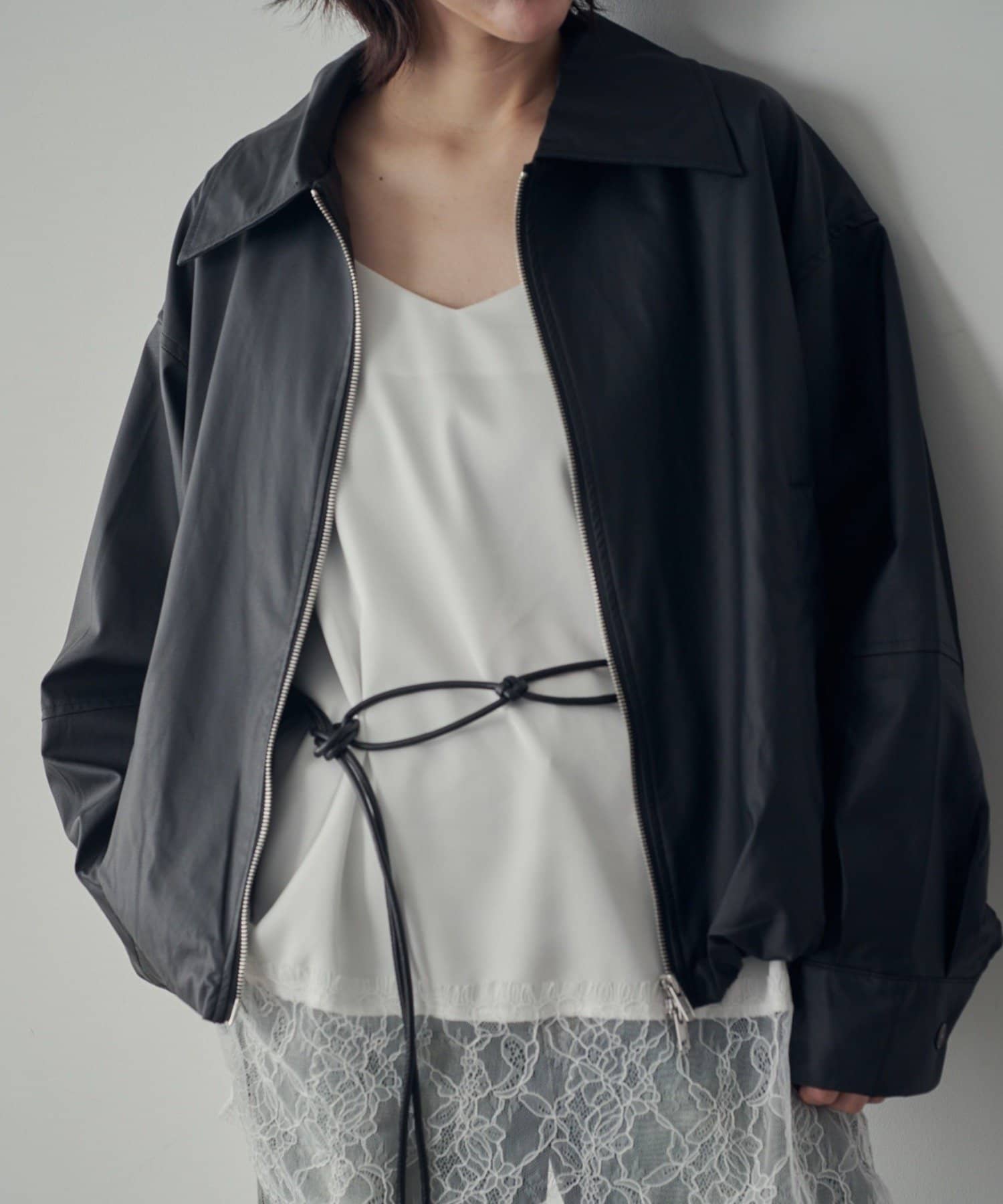 -goocy-(グーシー) 【ウォッシャブル】Fレザーバルーンジャケット