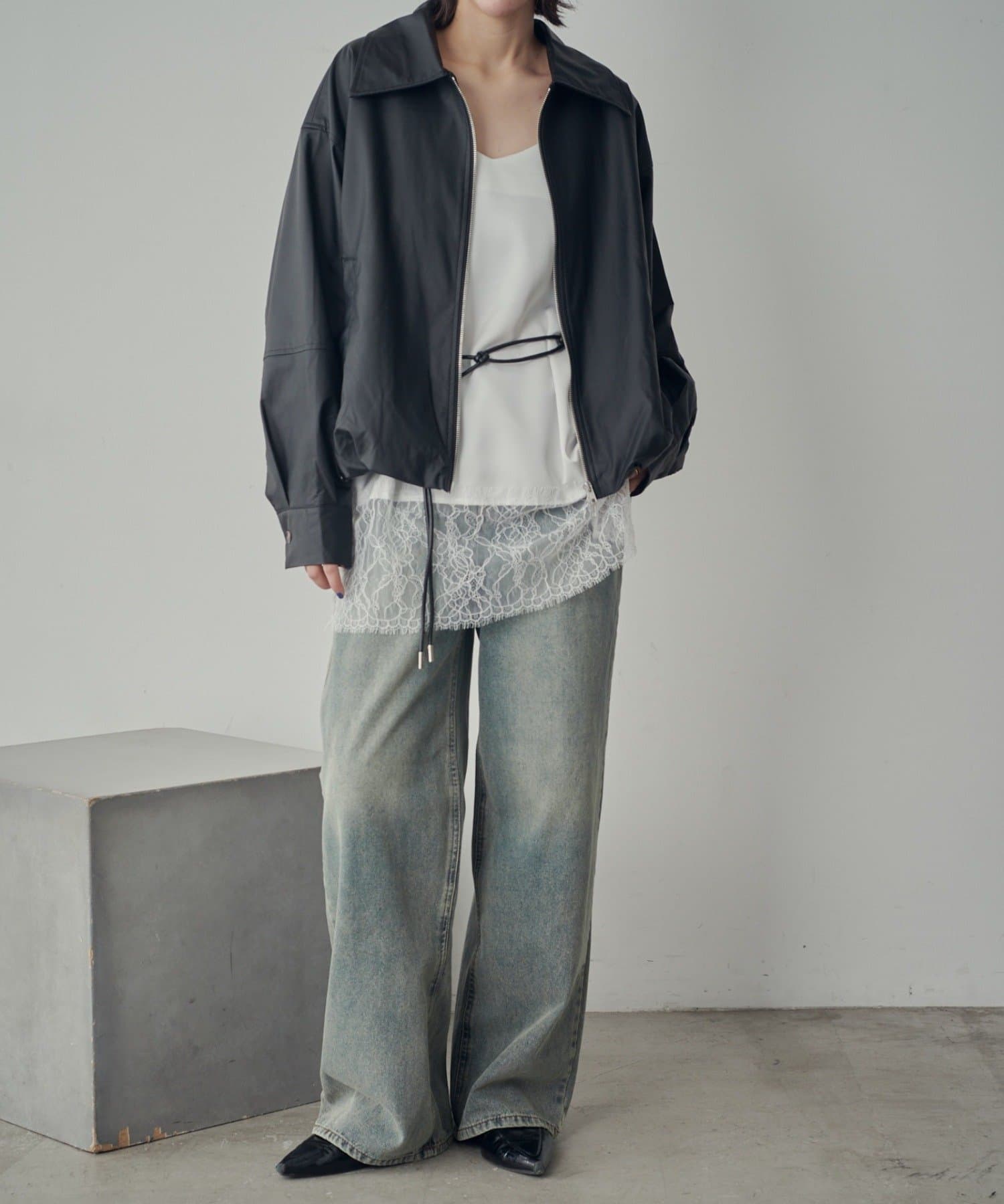 -goocy-(グーシー) 【ウォッシャブル】Fレザーバルーンジャケット