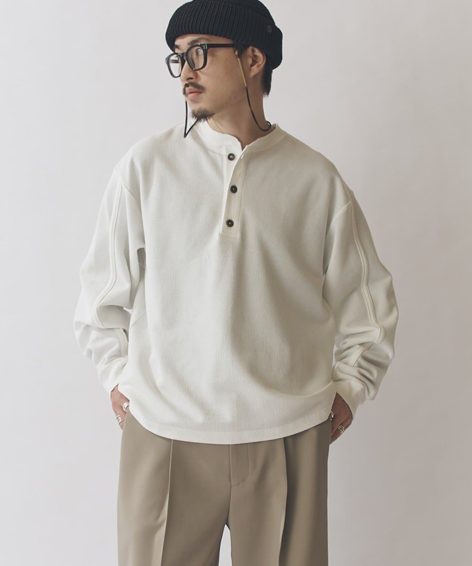 Lui's(ルイス) 鹿の子ヘンリーネックプルオーバー