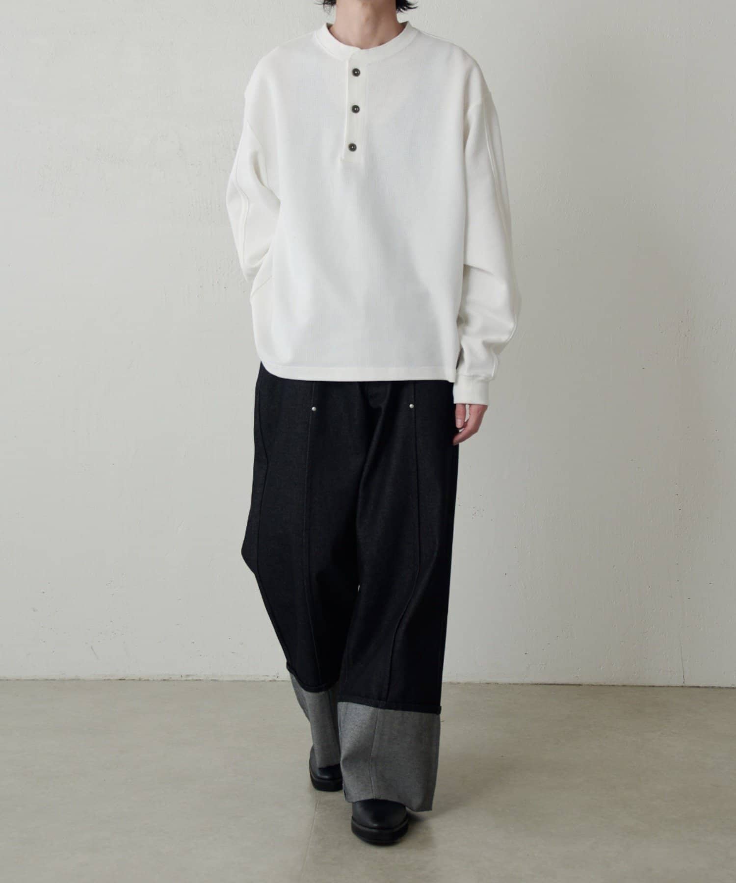 Lui's(ルイス) 鹿の子ヘンリーネックプルオーバー