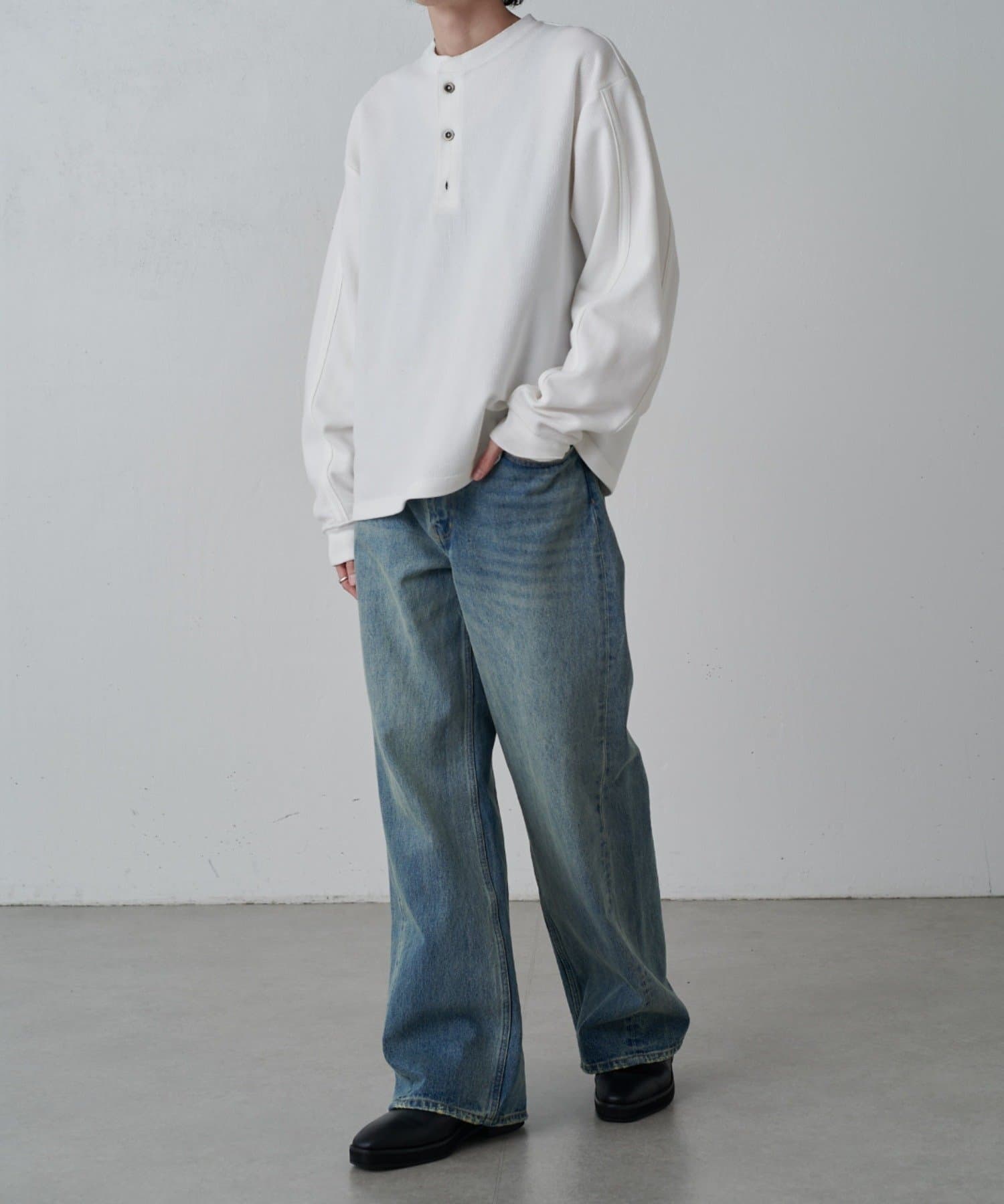 Lui's(ルイス) 鹿の子ヘンリーネックプルオーバー