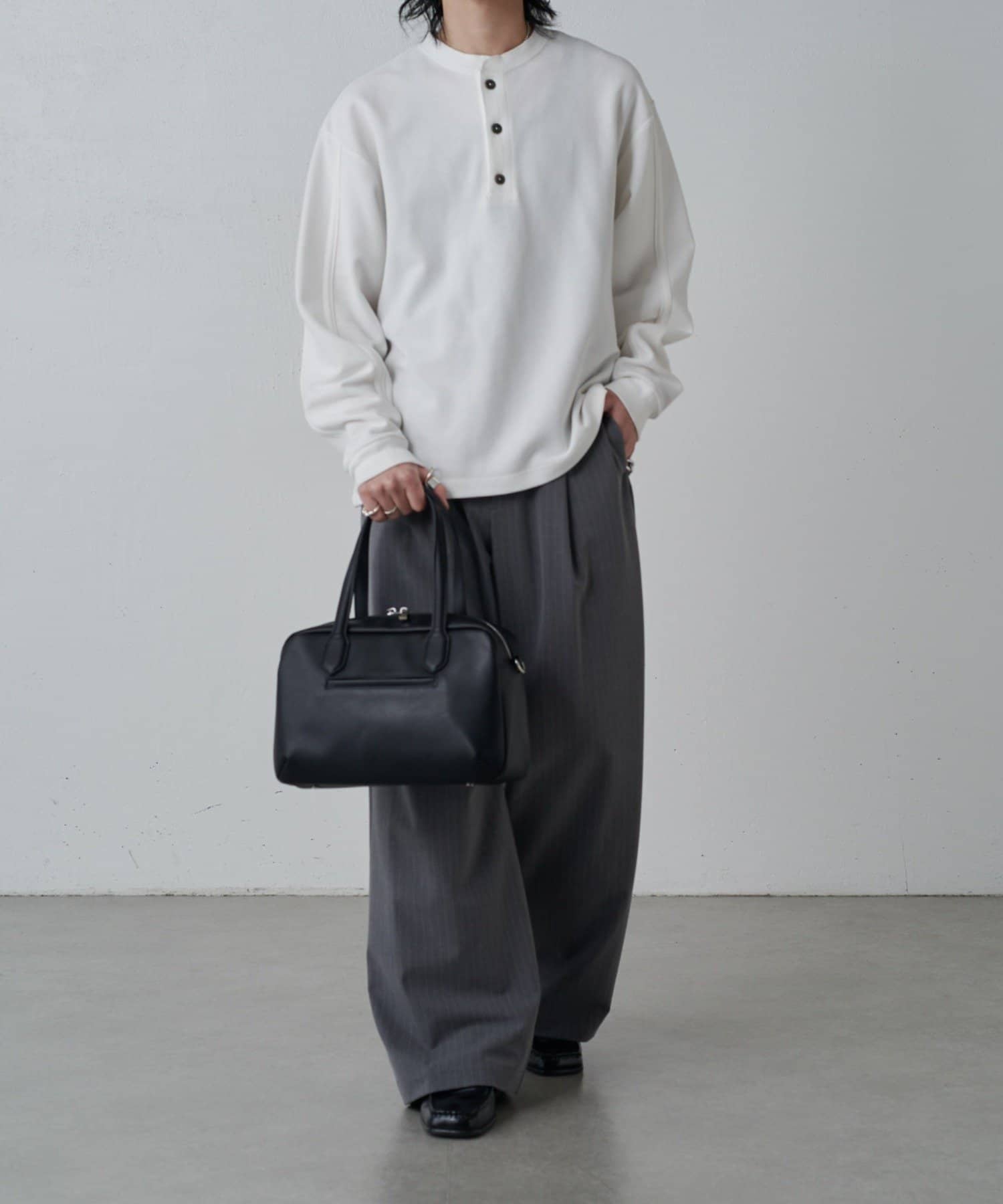 Lui's(ルイス) 鹿の子ヘンリーネックプルオーバー